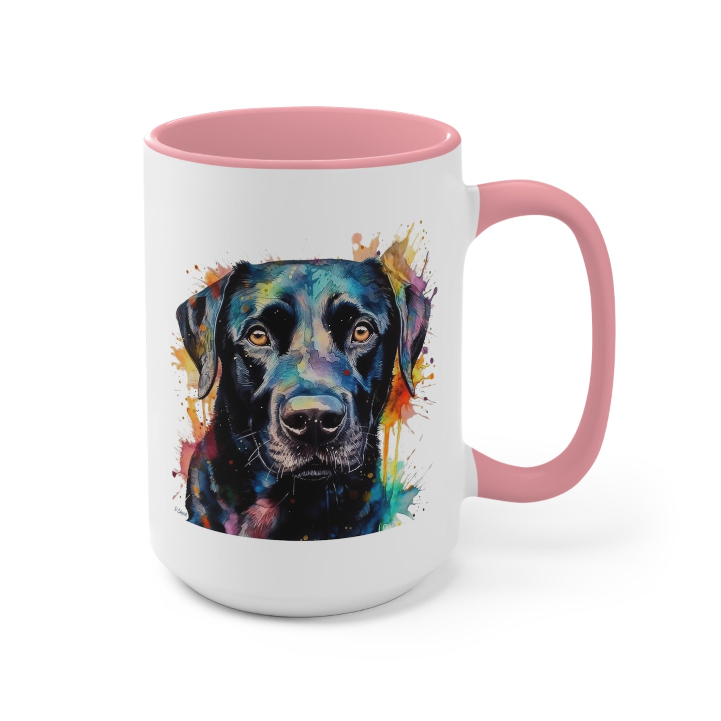 Black Lab 1 Accent Mugs