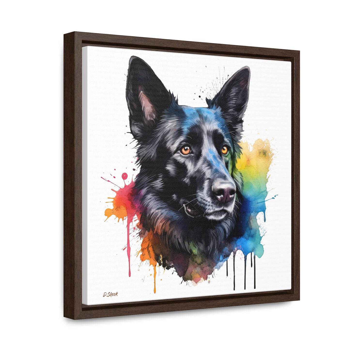 German Sheppard 22 Gallery Canvas Wraps, Square Frame