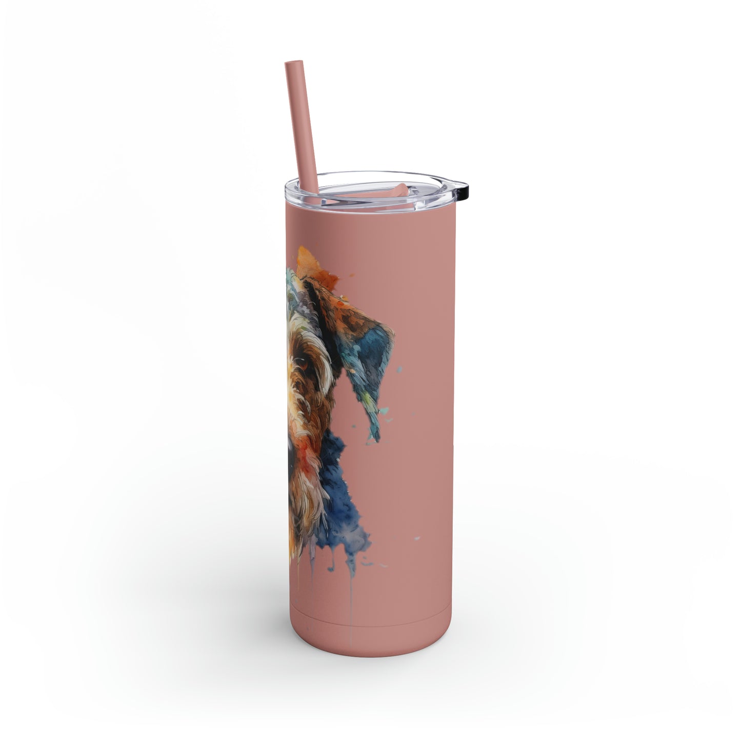 Airedale Terrier 2 Maars Maker Skinny Matte Tumbler, 20oz