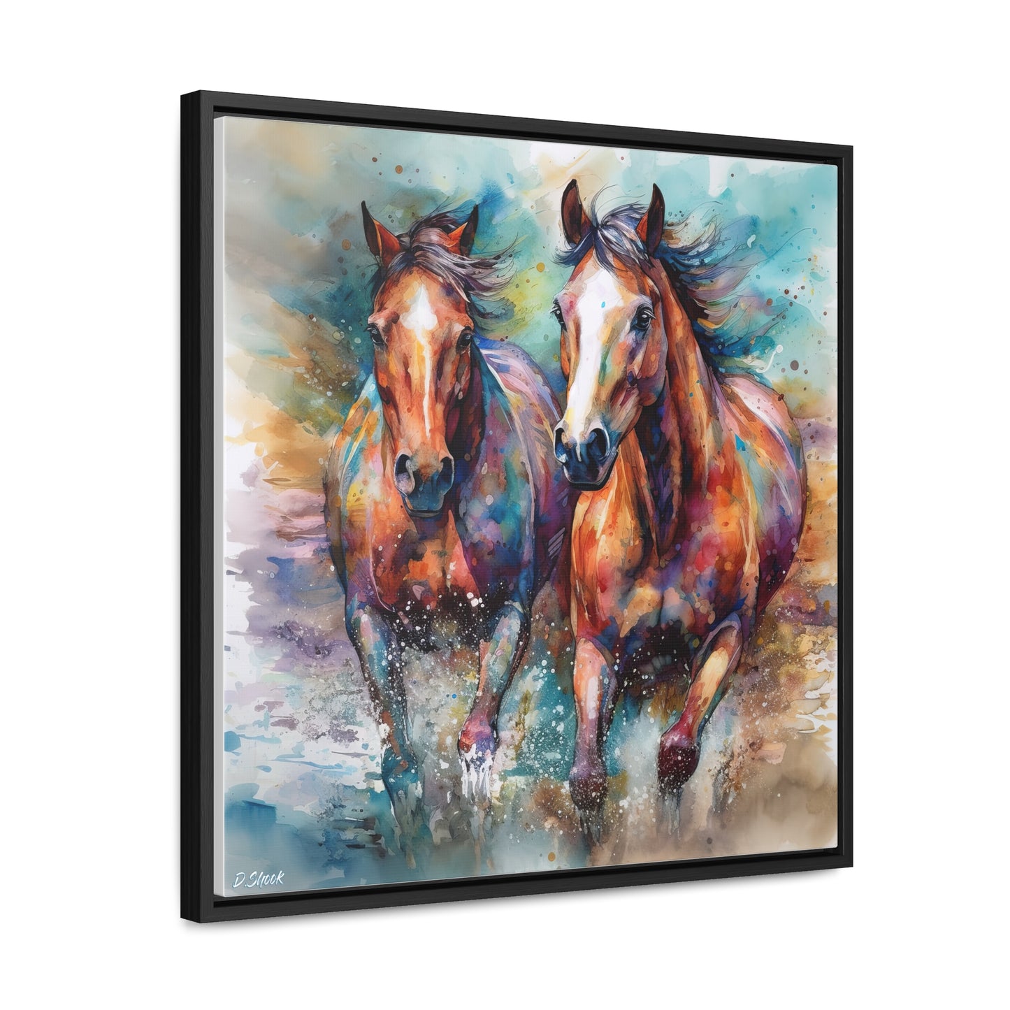 Horse Rescue 7 Gallery Canvas Wraps, Square Frame