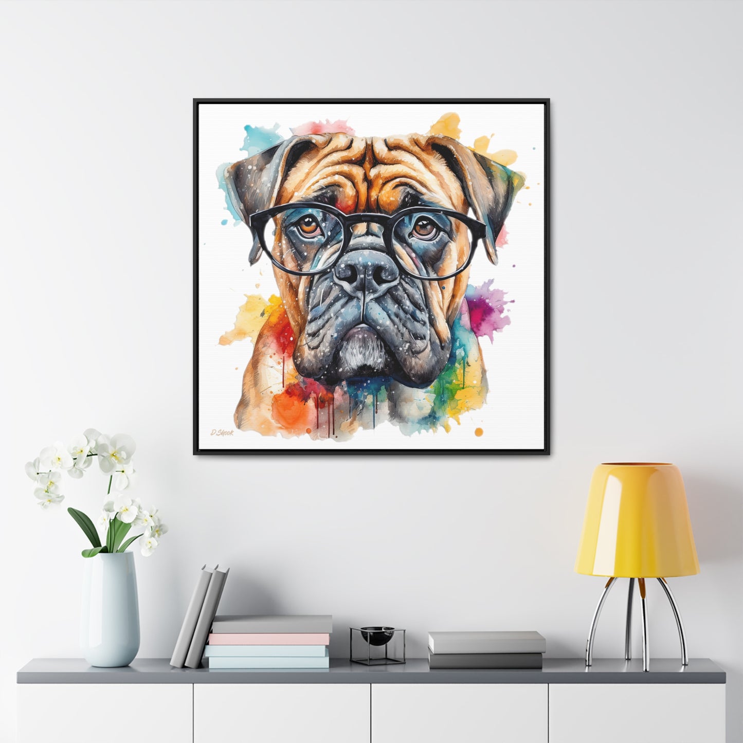 Bullmastiff 6 Gallery Canvas Wraps, Square Frame