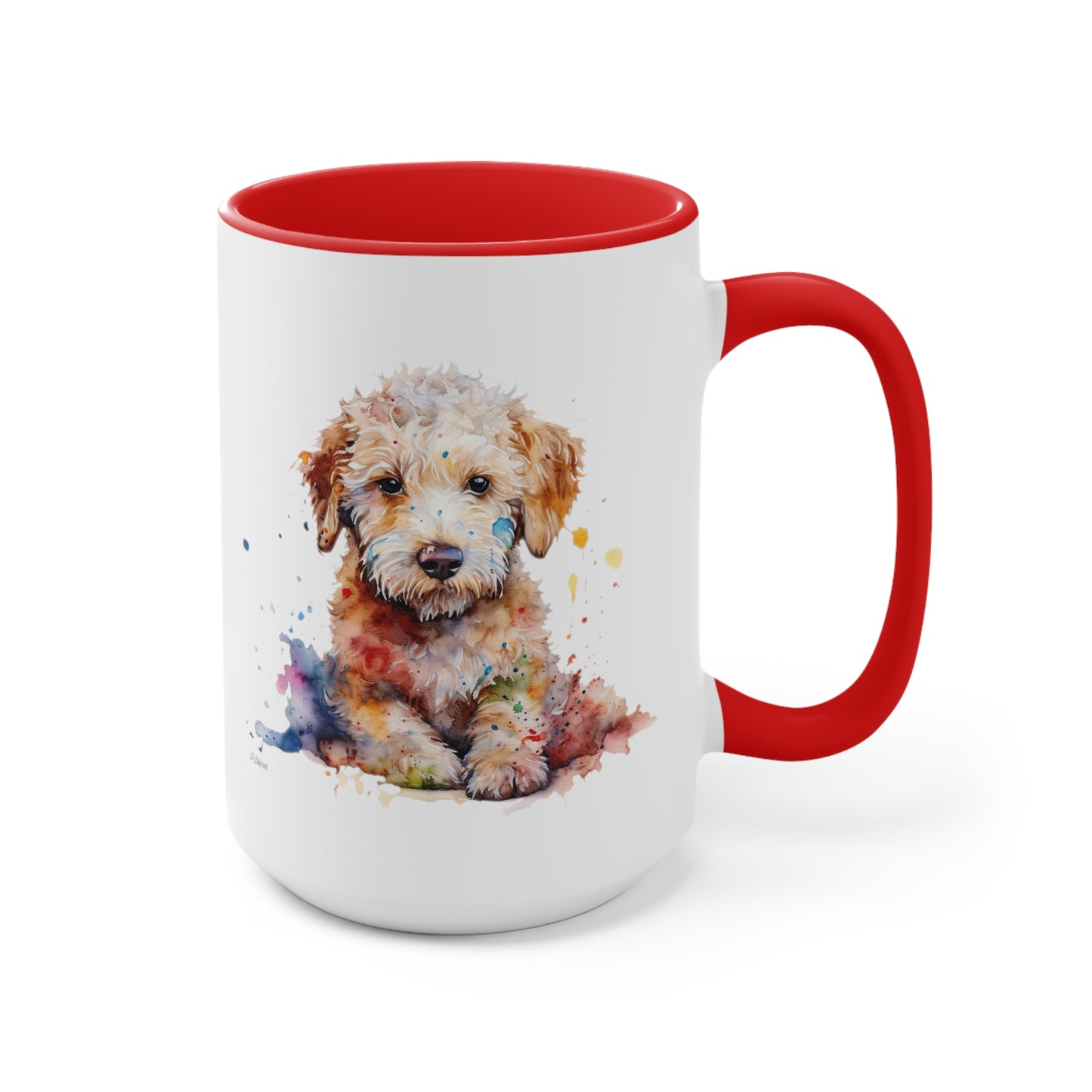 Mini Golden Doodle 1 Accent Mugs