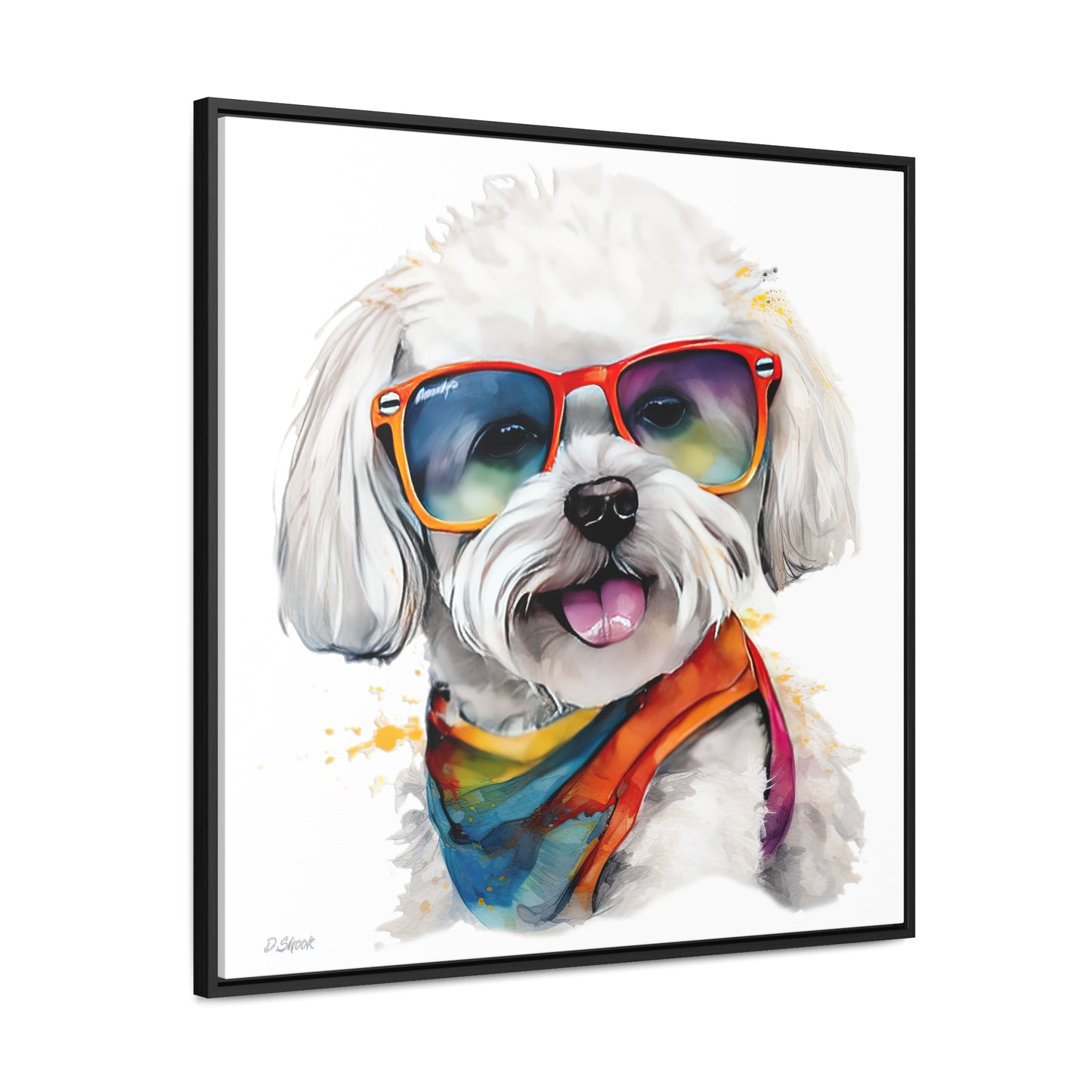 Bichon Frise 5 Gallery Canvas Wraps, Square Frame