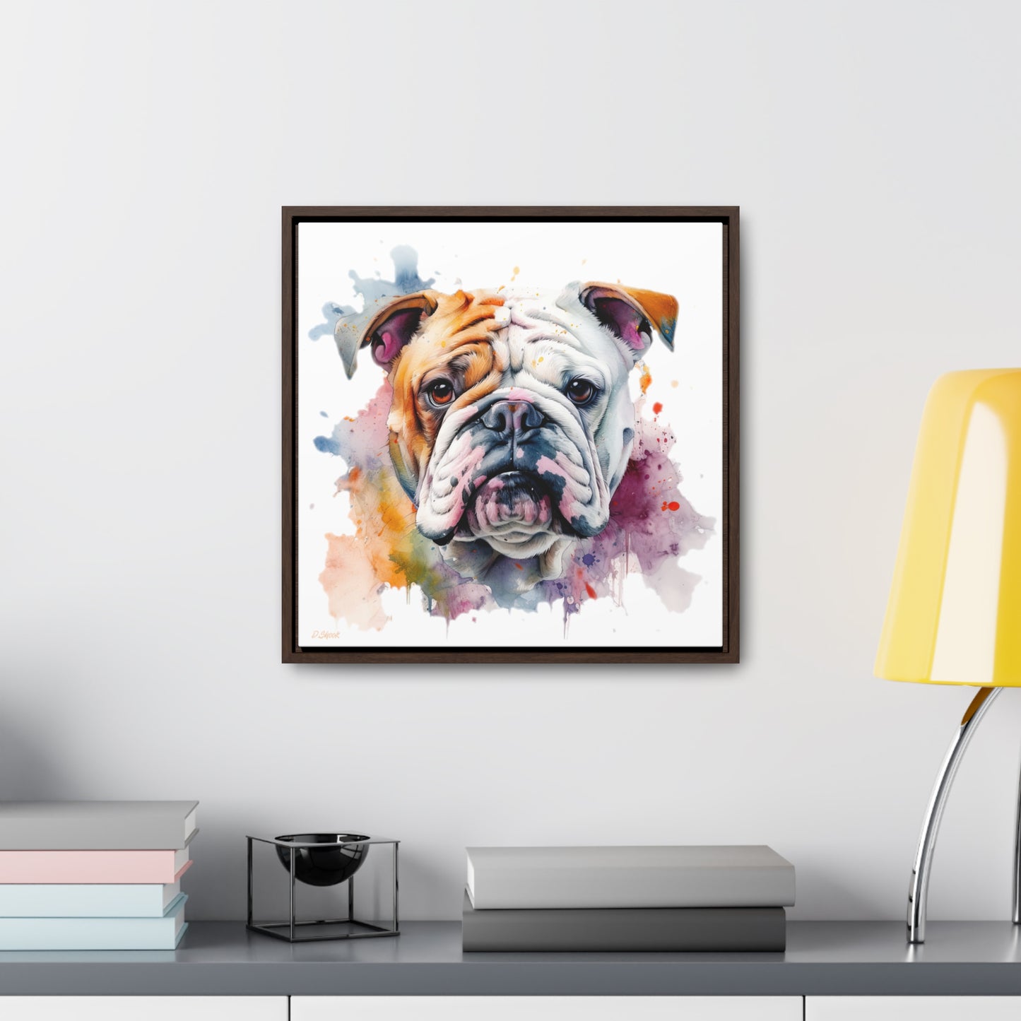 bulldog 1 Gallery Canvas Wraps, Square Frame