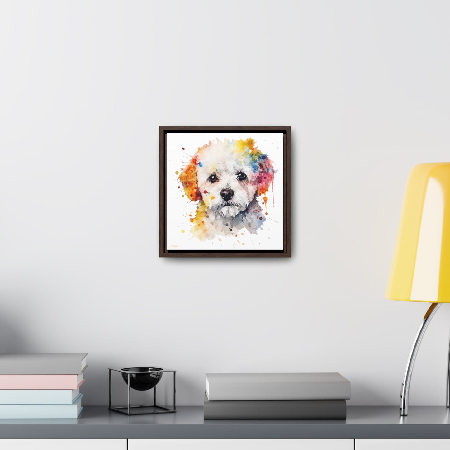 Bichon Frise 2 Gallery Canvas Wraps, Square Frame