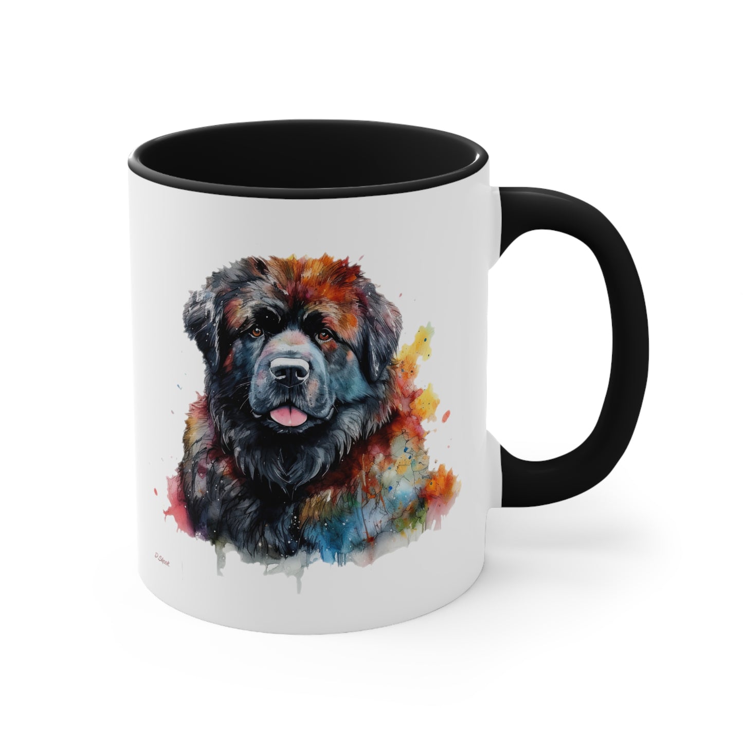 Newfoundland Dog 1 Accent Mugs
