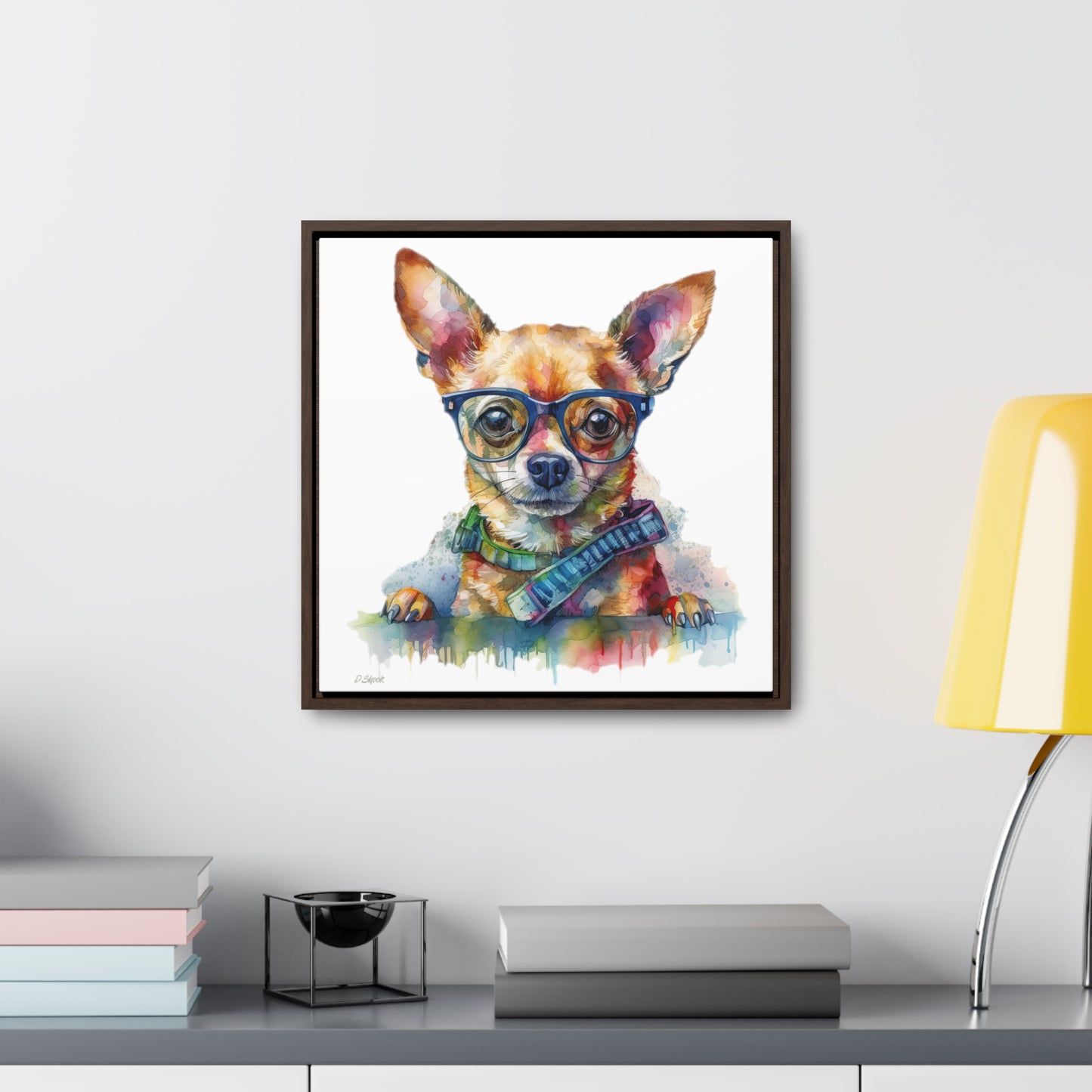 Chihuahua 4 Gallery Canvas Wraps, Square Frame