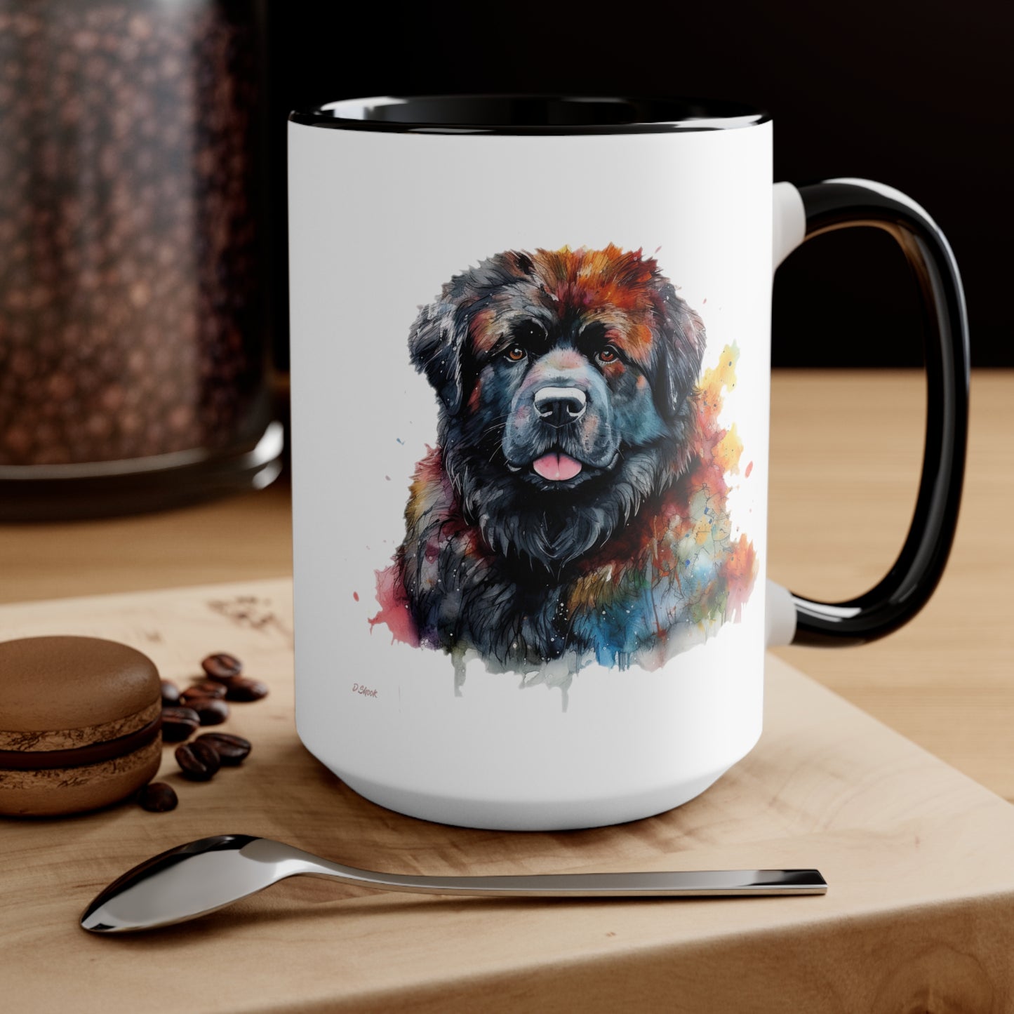 Newfoundland Dog 1 Accent Mugs