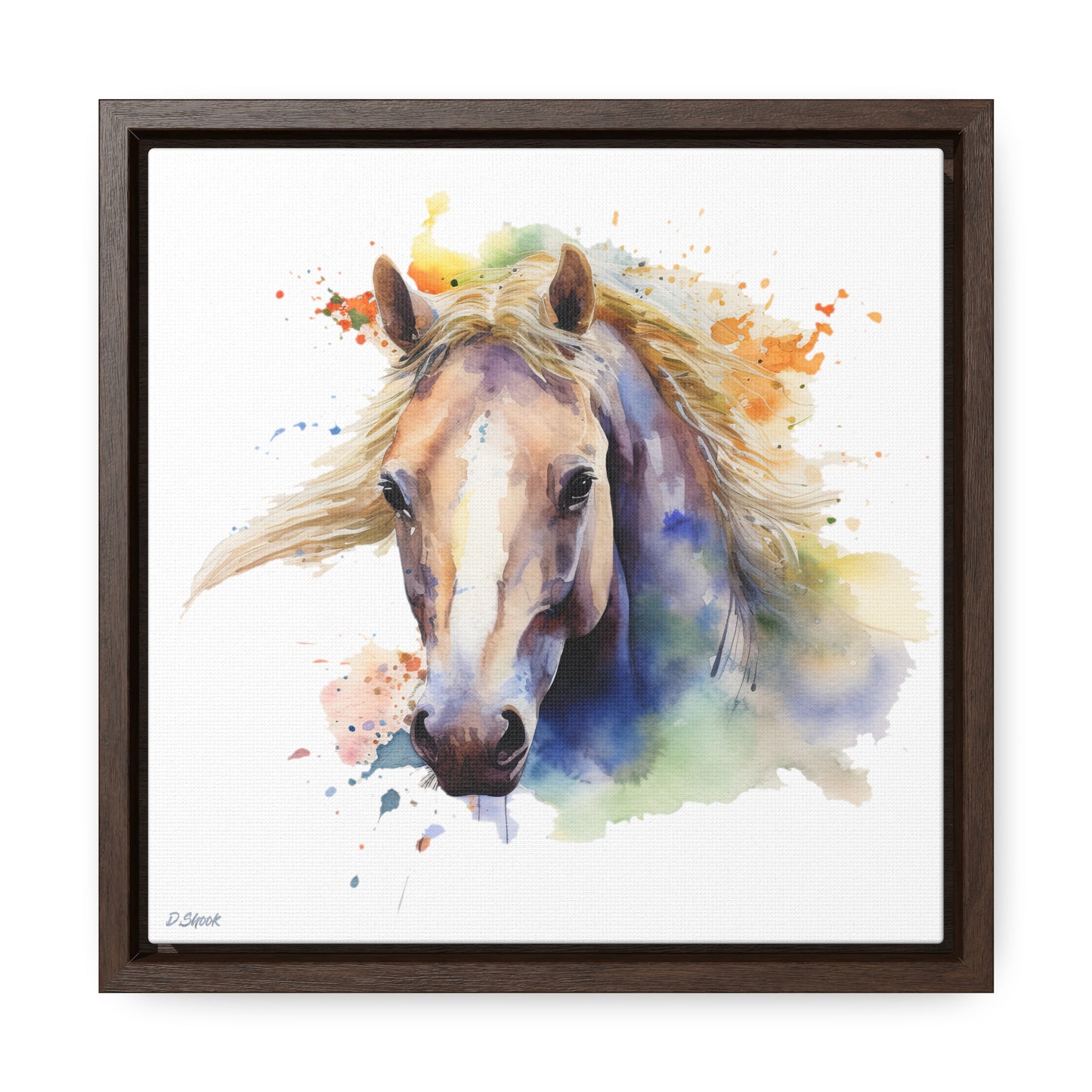 Horse Rescue 19 Gallery Canvas Wraps, Square Frame