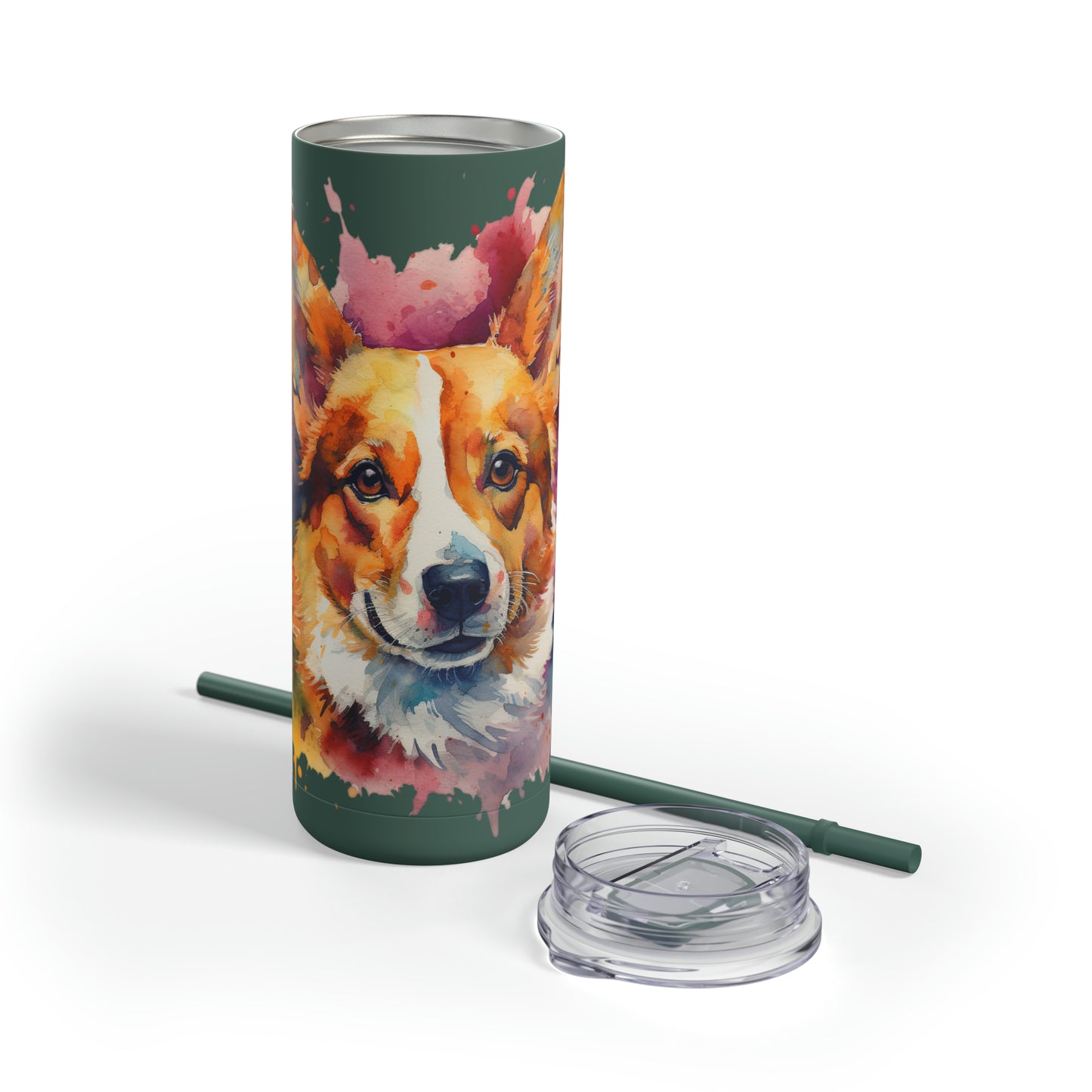 Pembroke Welsh Corgi 1 Maars Maker Skinny Matte Tumbler, 20oz