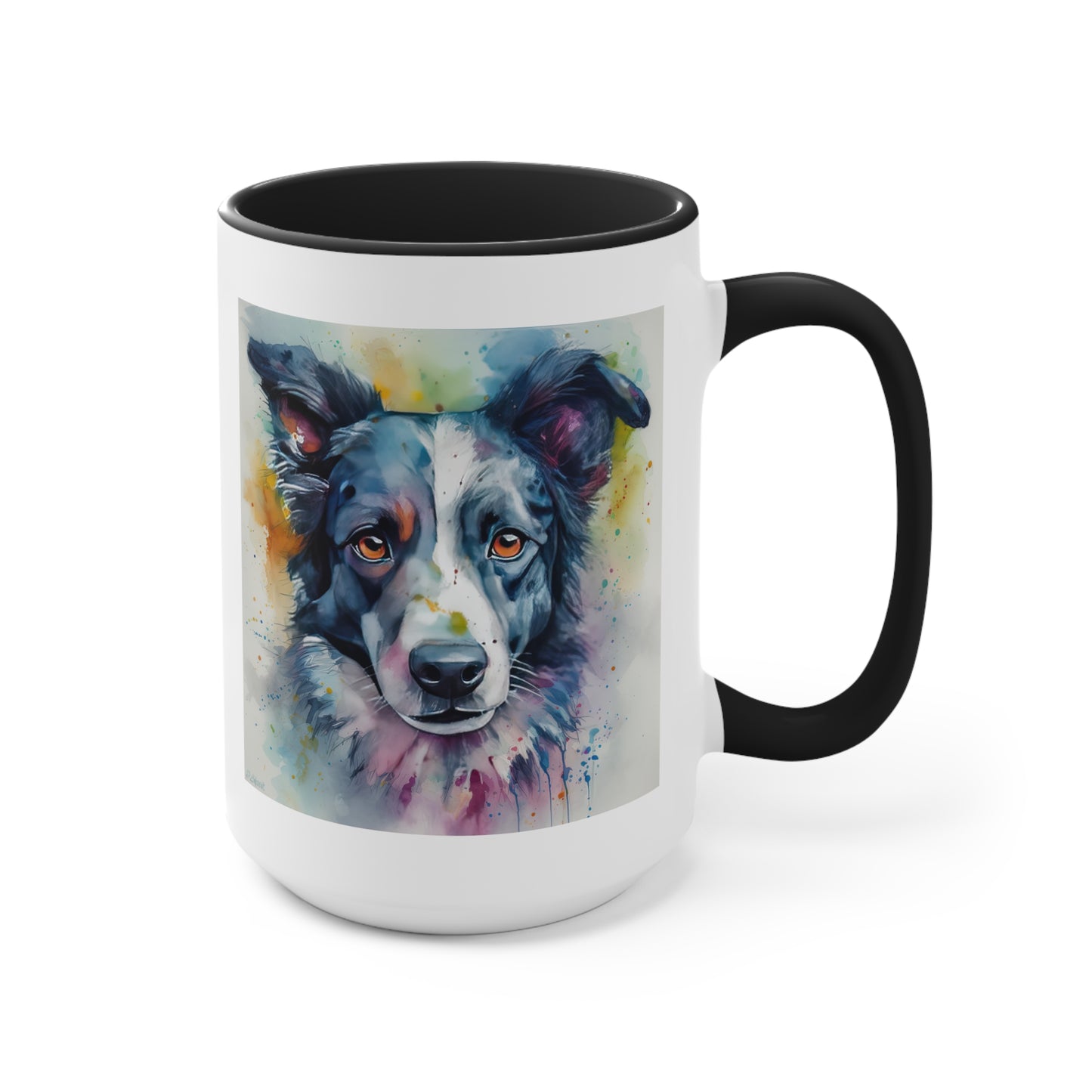 Border Collie 4 Accent Mugs