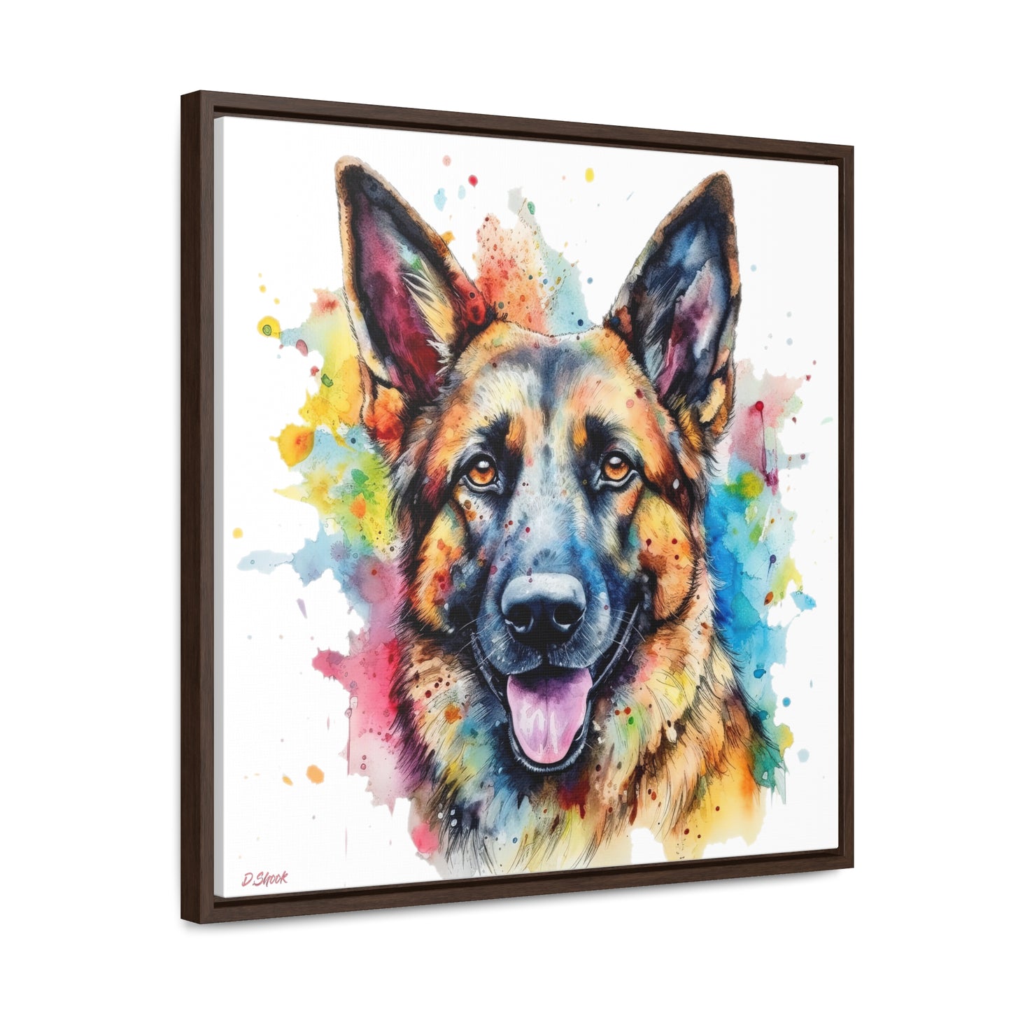 German Sheppard 1 Gallery Canvas Wraps, Square Frame