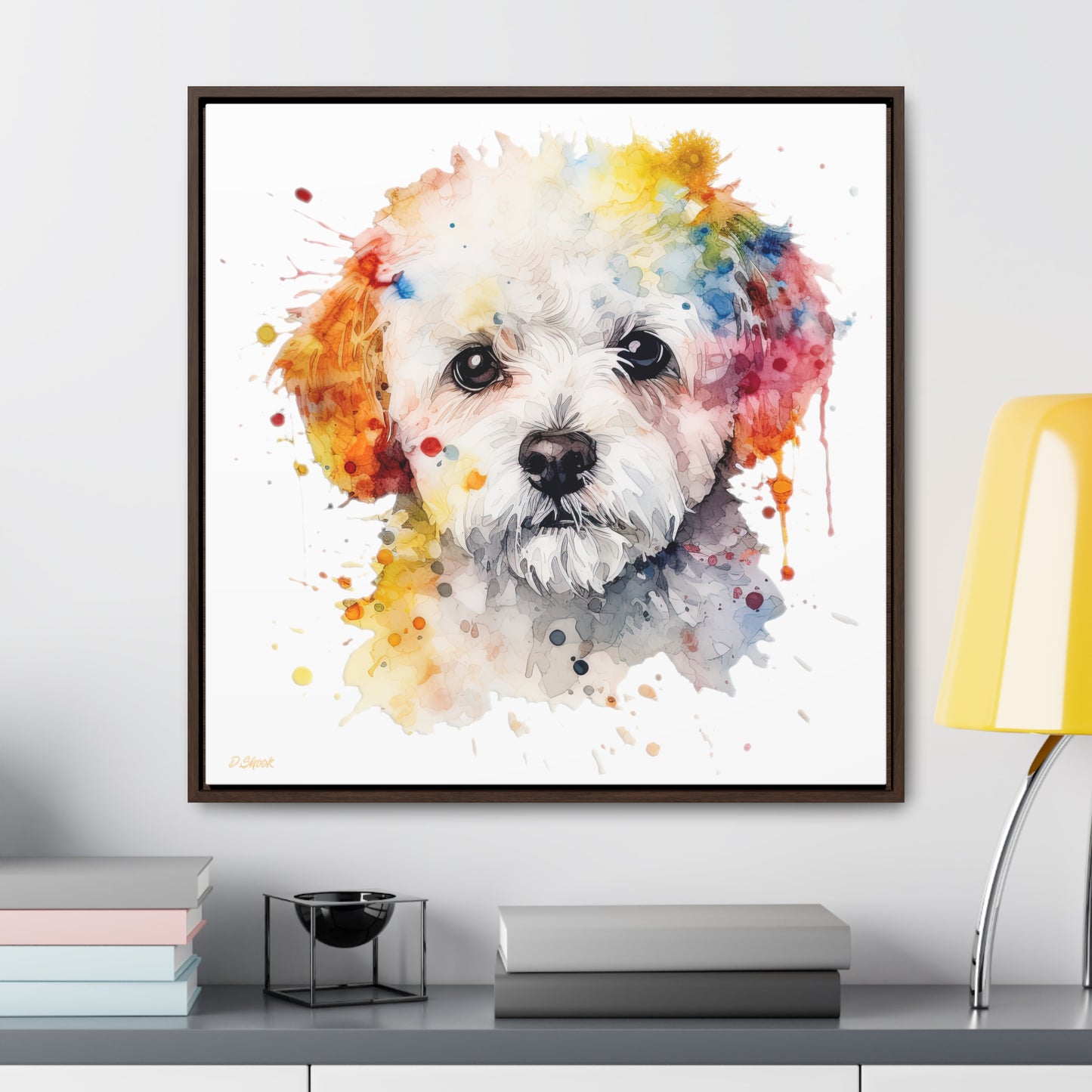 Bichon Frise 2 Gallery Canvas Wraps, Square Frame