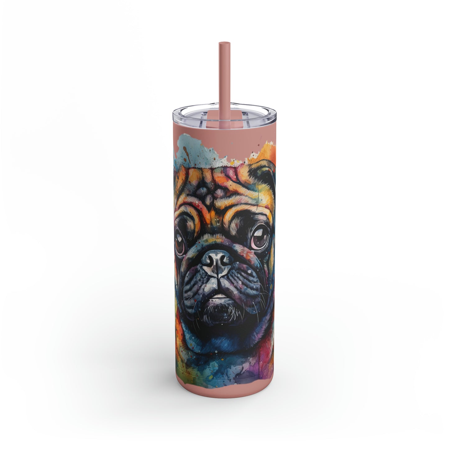 Pug 2 Maars Maker Skinny Matte Tumbler, 20oz