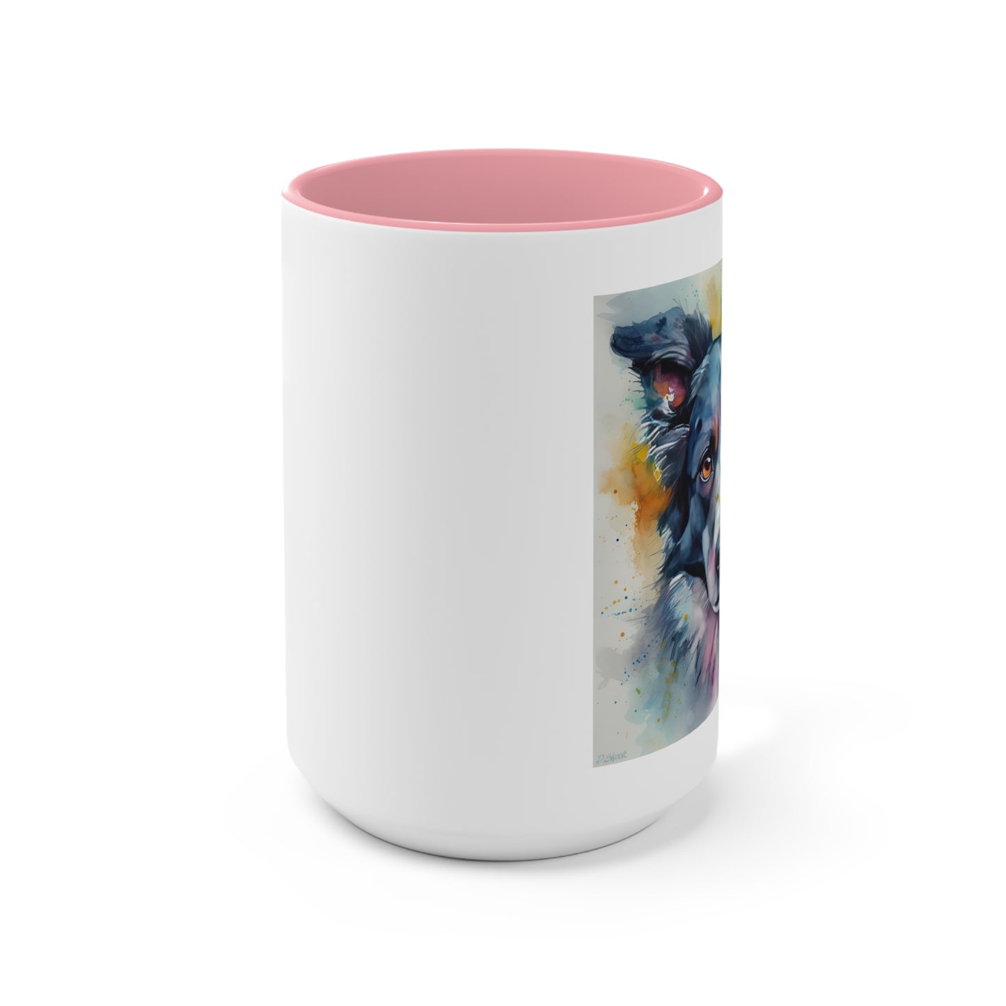 Border Collie 4 Accent Mugs