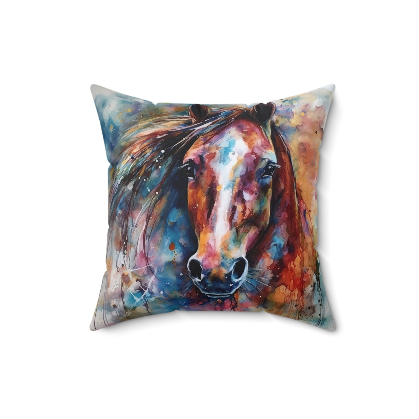Horse Rescue 11 Spun Polyester Square Pillow