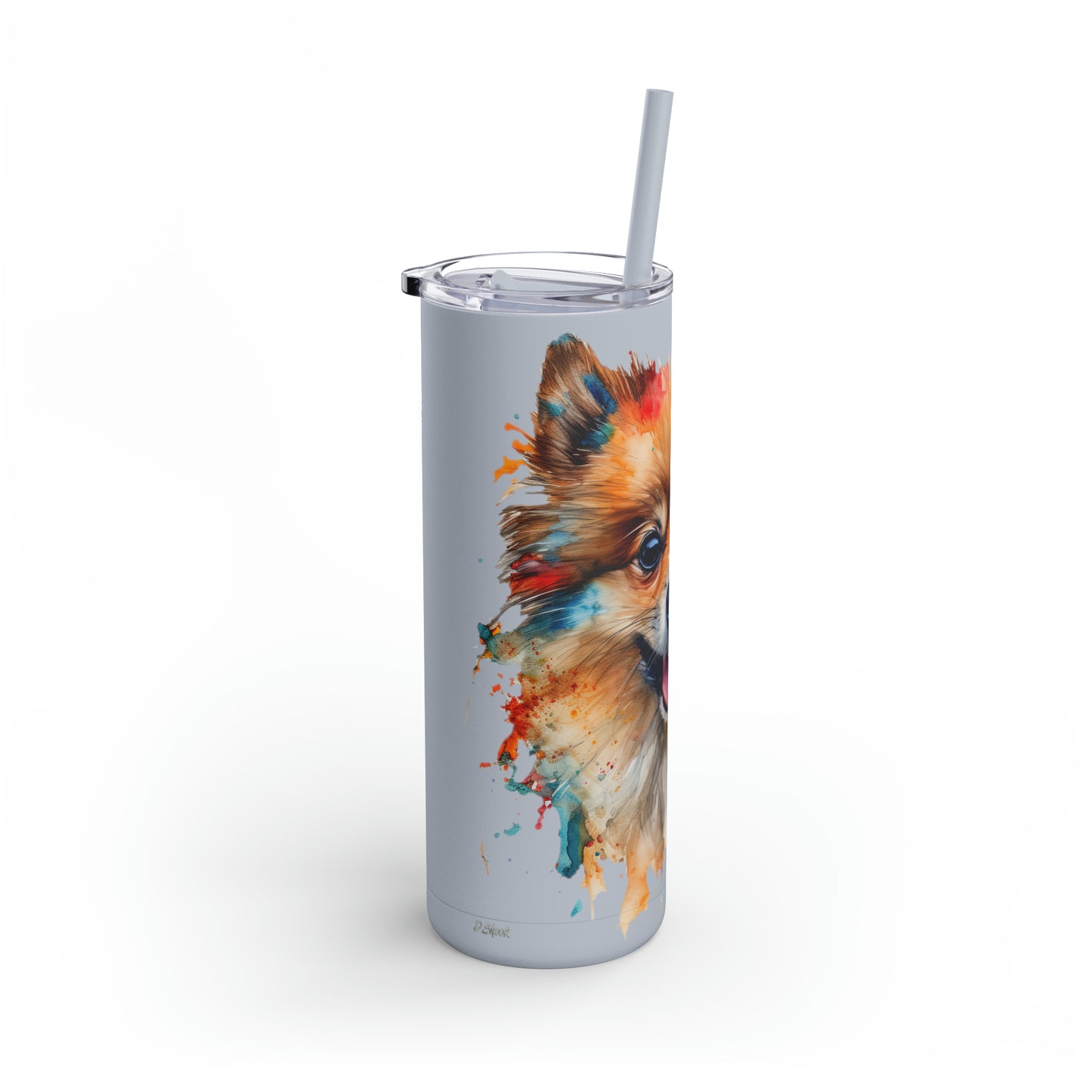 Pomeranian 3 Maars Maker Skinny Matte Tumbler, 20oz