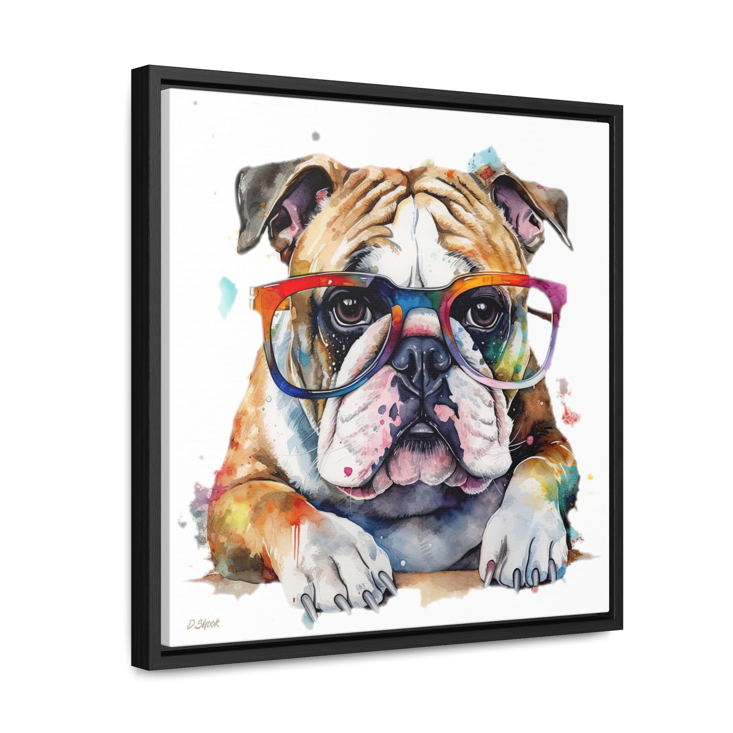 bulldog 5 Gallery Canvas Wraps, Square Frame
