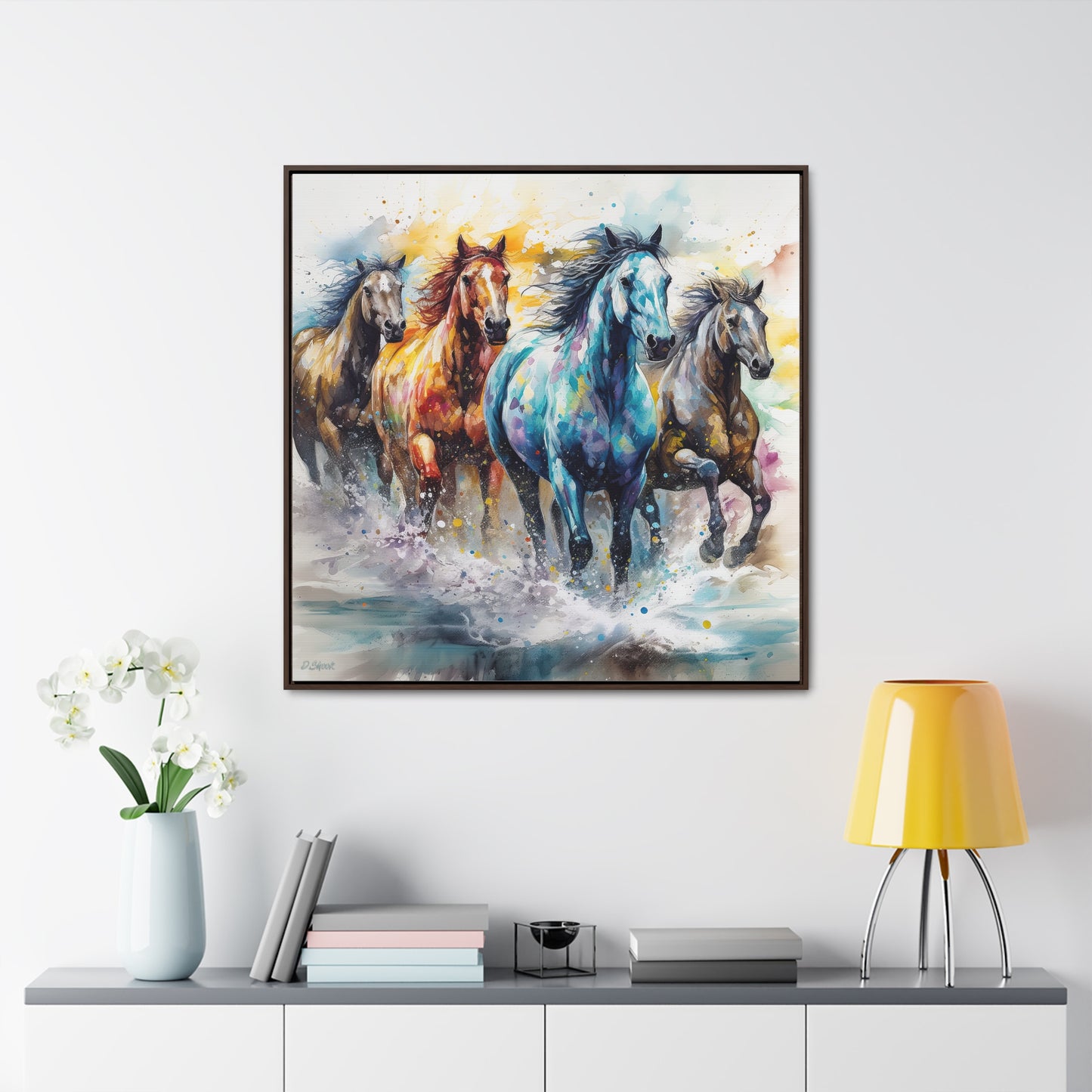 Horse Rescue 15 Gallery Canvas Wraps, Square Frame