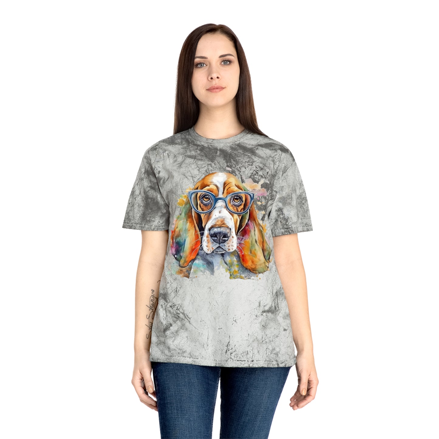 Basset Hound 5 Unisex Color Blast T-Shirt