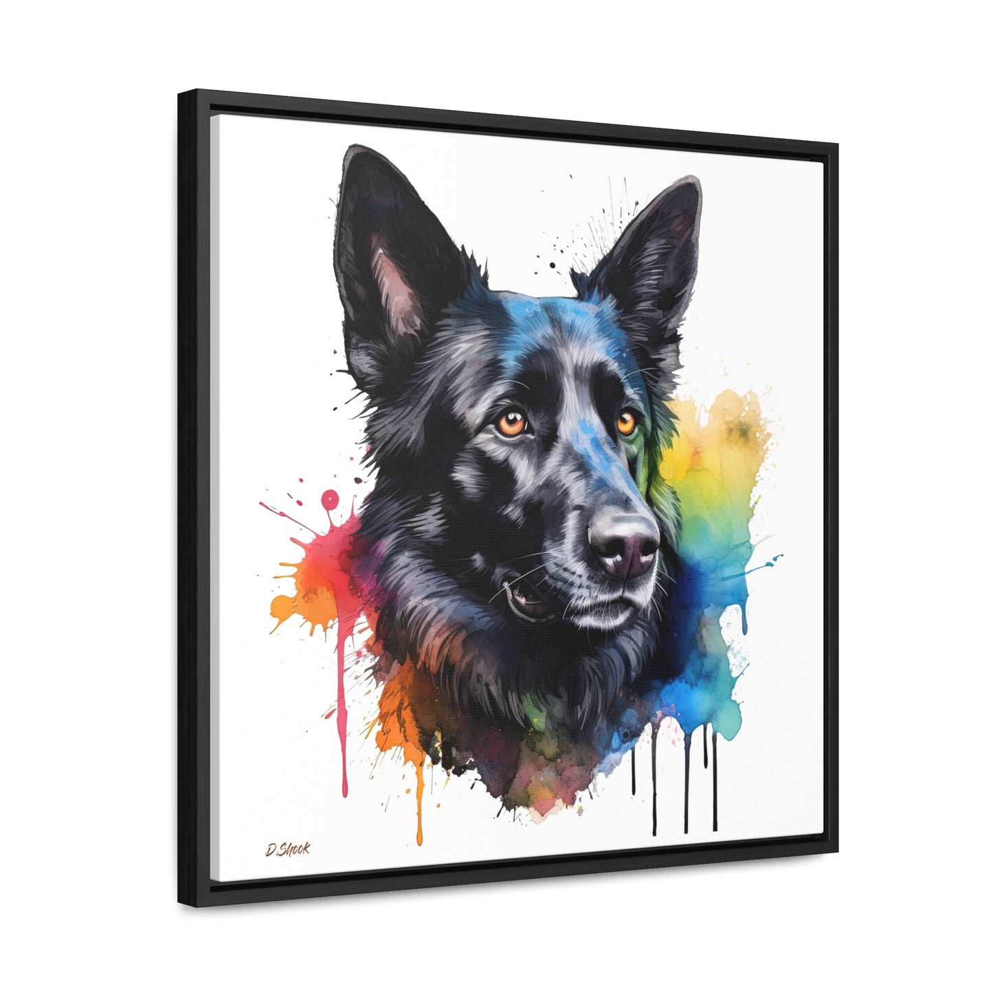 German Sheppard 22 Gallery Canvas Wraps, Square Frame