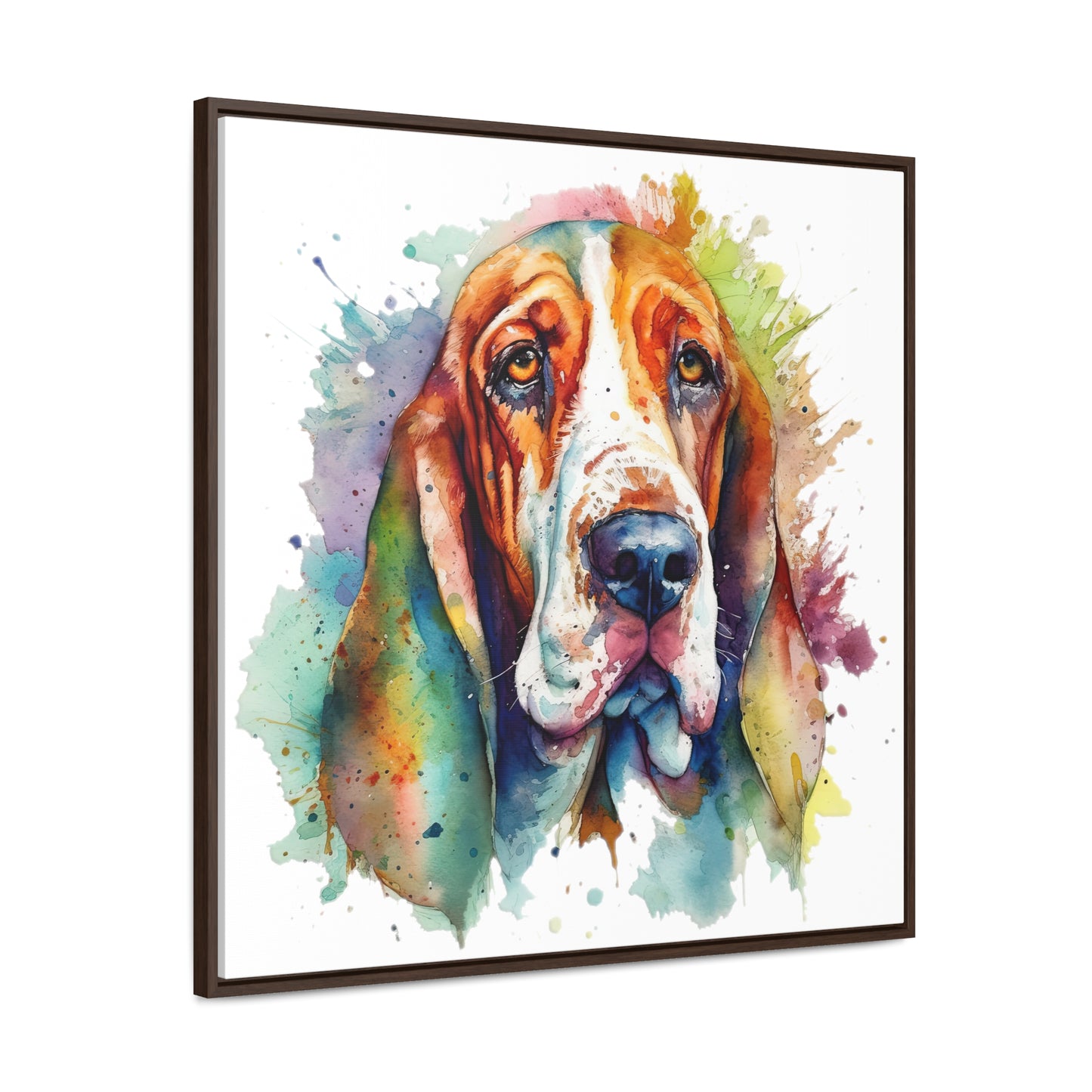 Basset Hound 1 Gallery Canvas Wraps, Square Frame