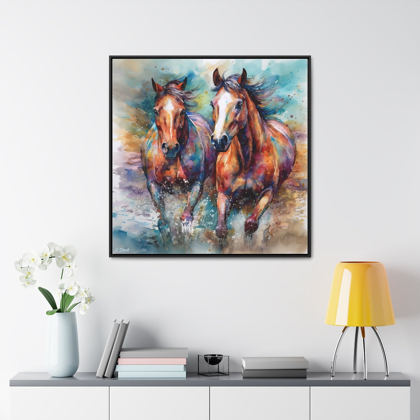 Horse Rescue 7 Gallery Canvas Wraps, Square Frame