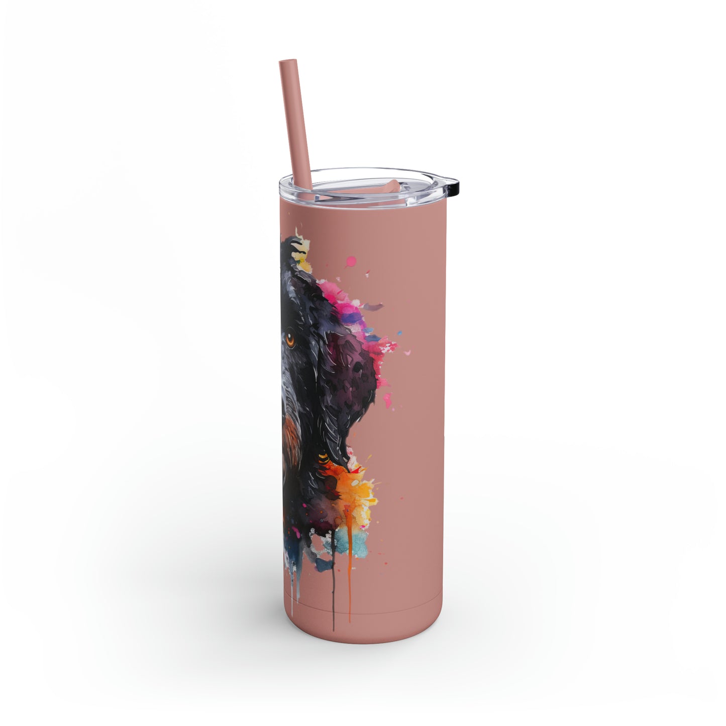 Portuguese Water Dog 5 Maars Maker Skinny Matte Tumbler, 20oz