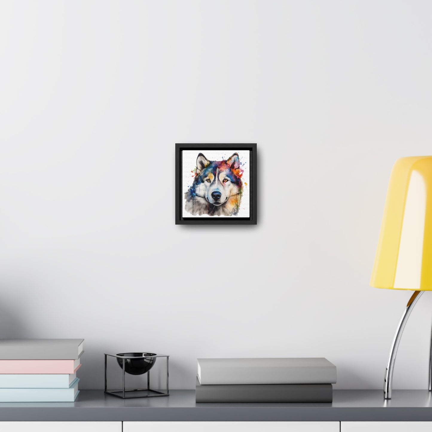Alaskan Malamute 3 Gallery Canvas Wraps, Square Frame