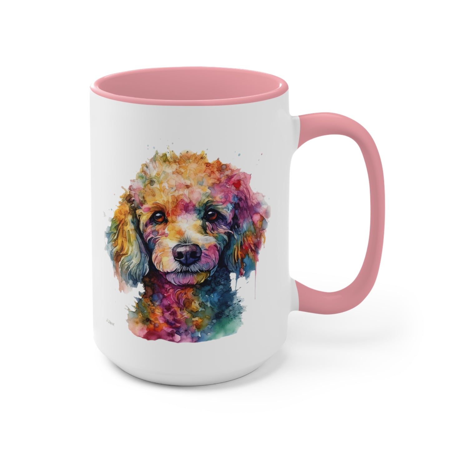 Poodle 2 Accent Mugs