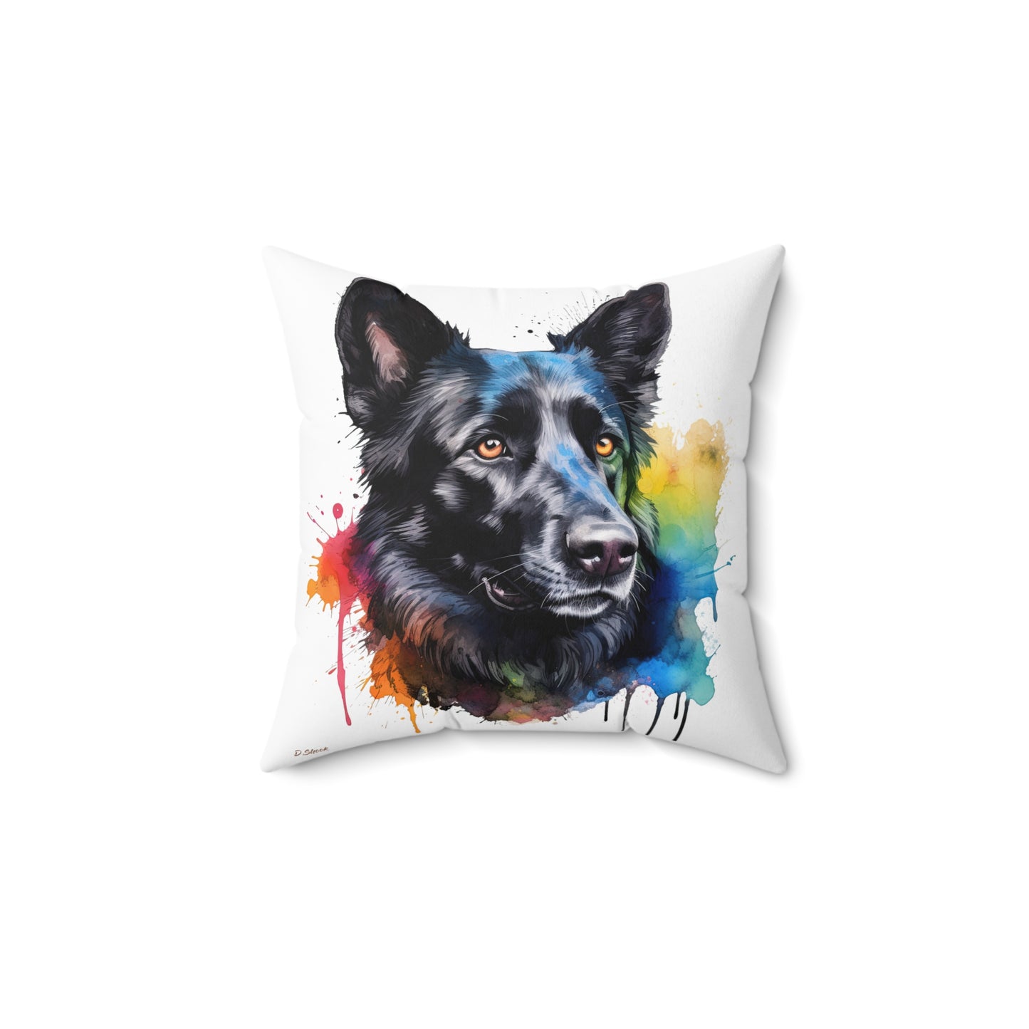 German Sheppard 22 Spun Polyester Square Pillow