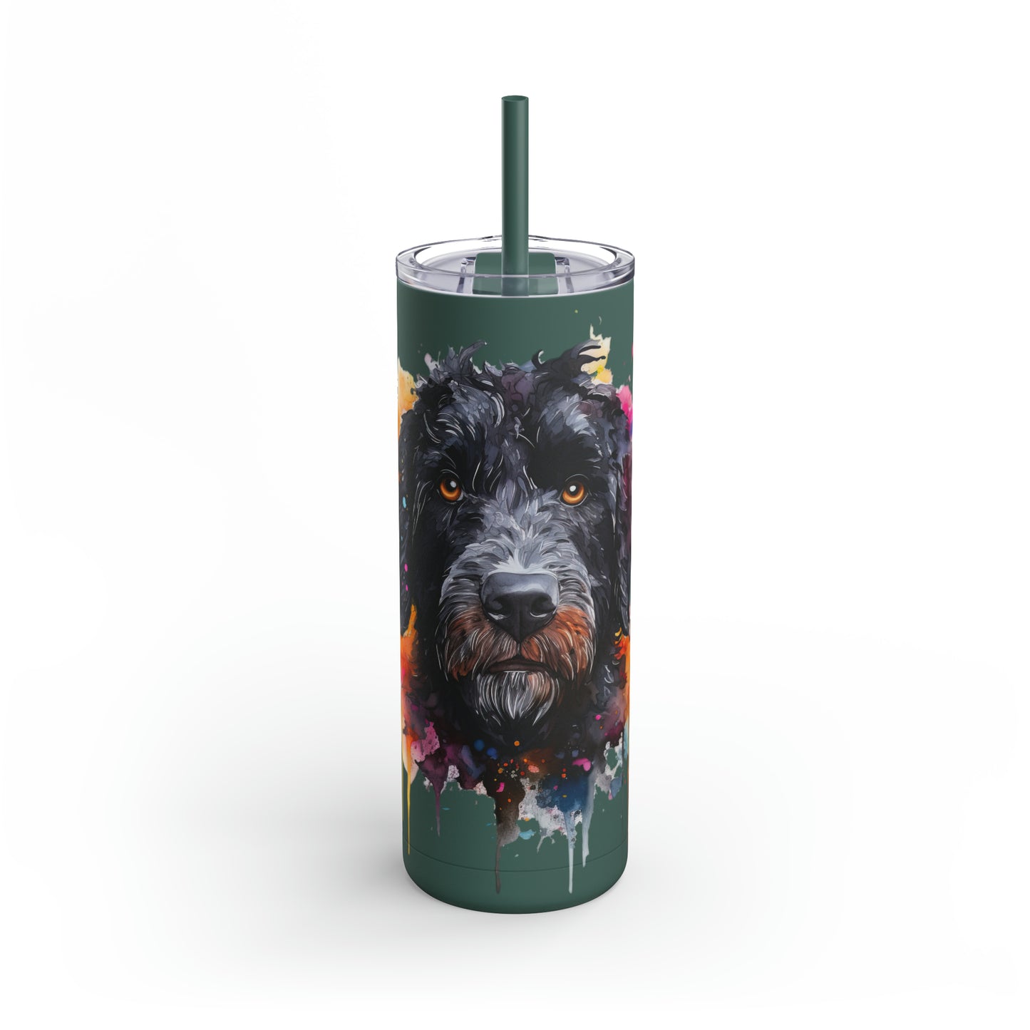 Portuguese Water Dog 5 Maars Maker Skinny Matte Tumbler, 20oz