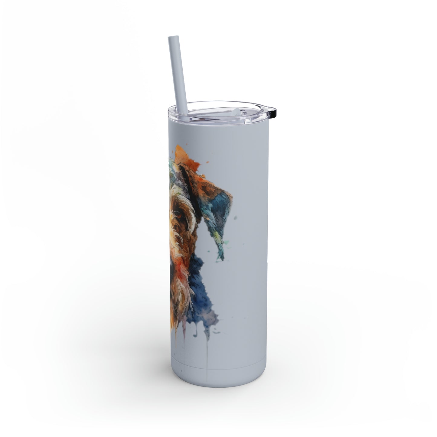 Airedale Terrier 2 Maars Maker Skinny Matte Tumbler, 20oz
