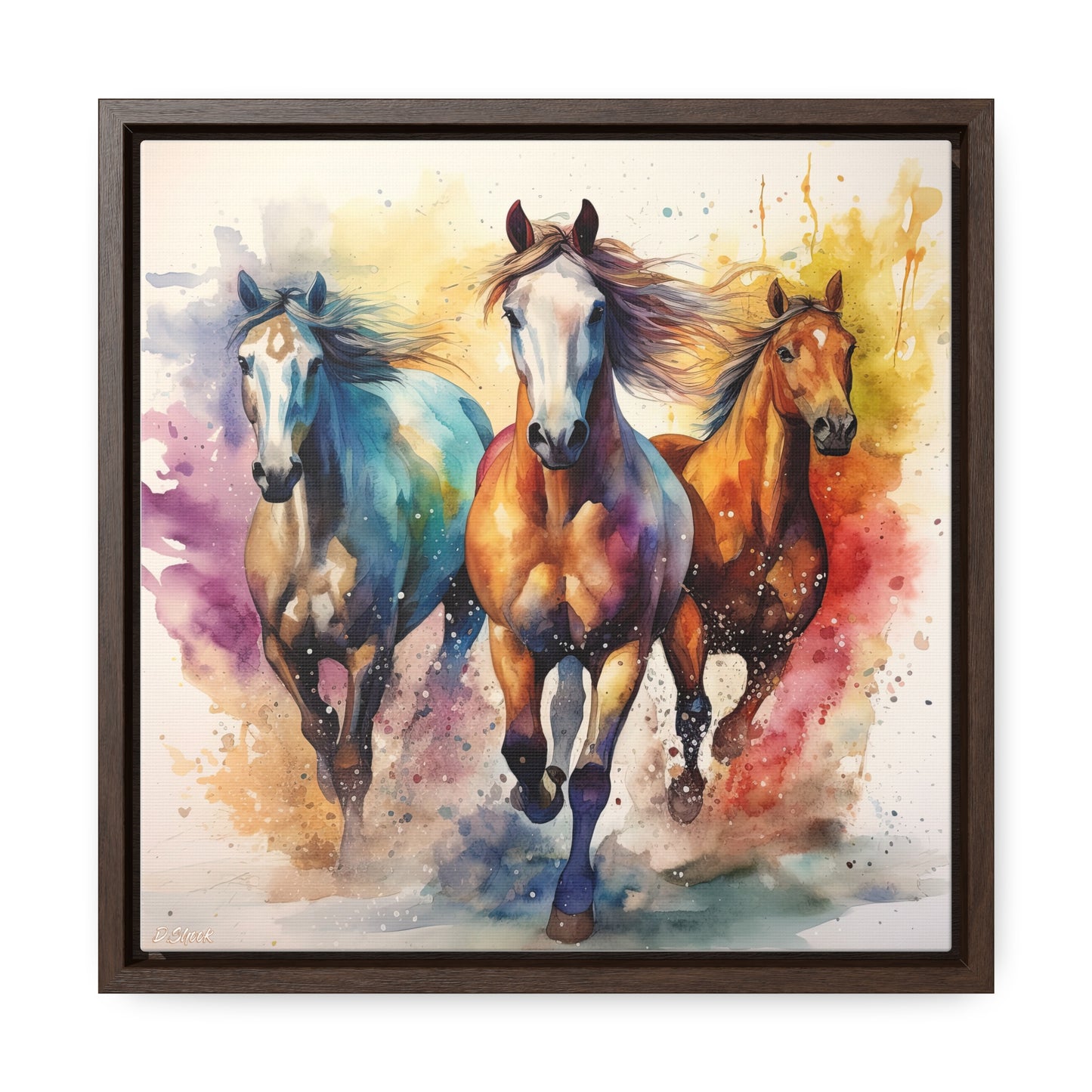 Horse Rescue 8 Gallery Canvas Wraps, Square Frame