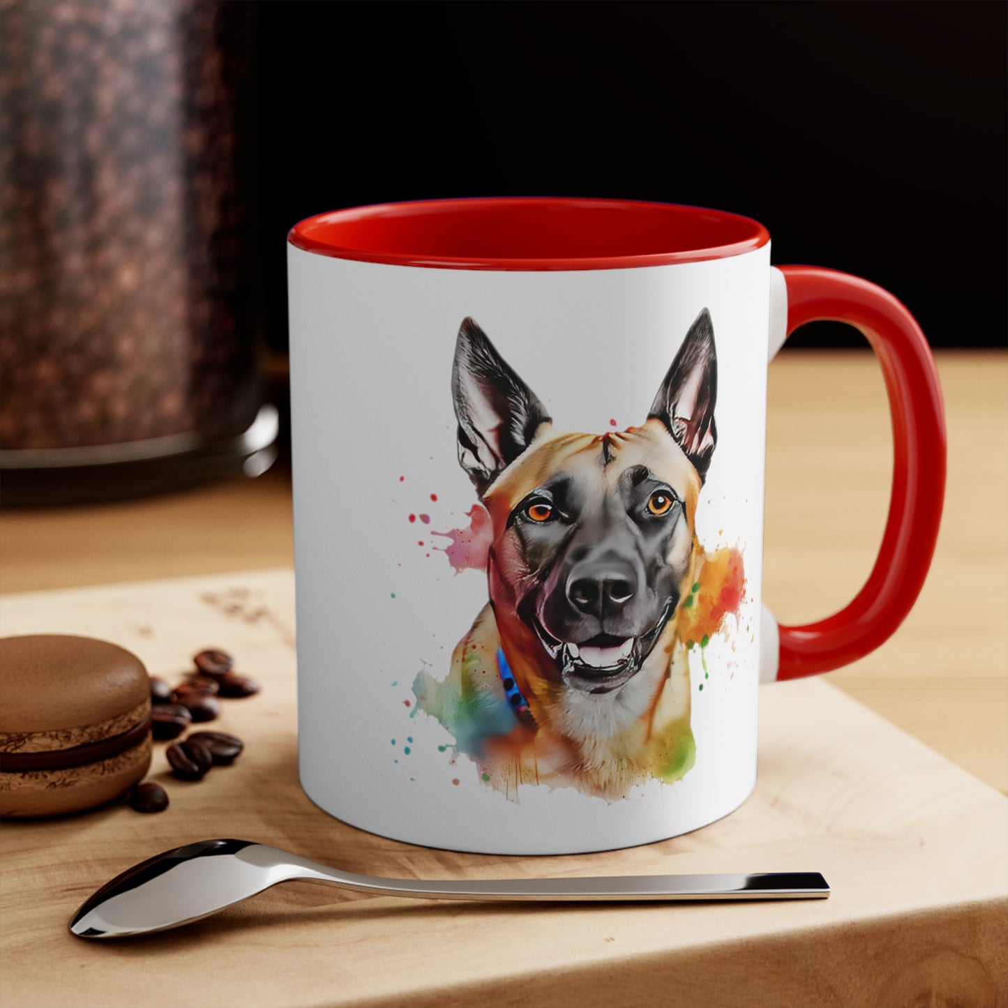 Belgium Malinois 4 Accent Mugs