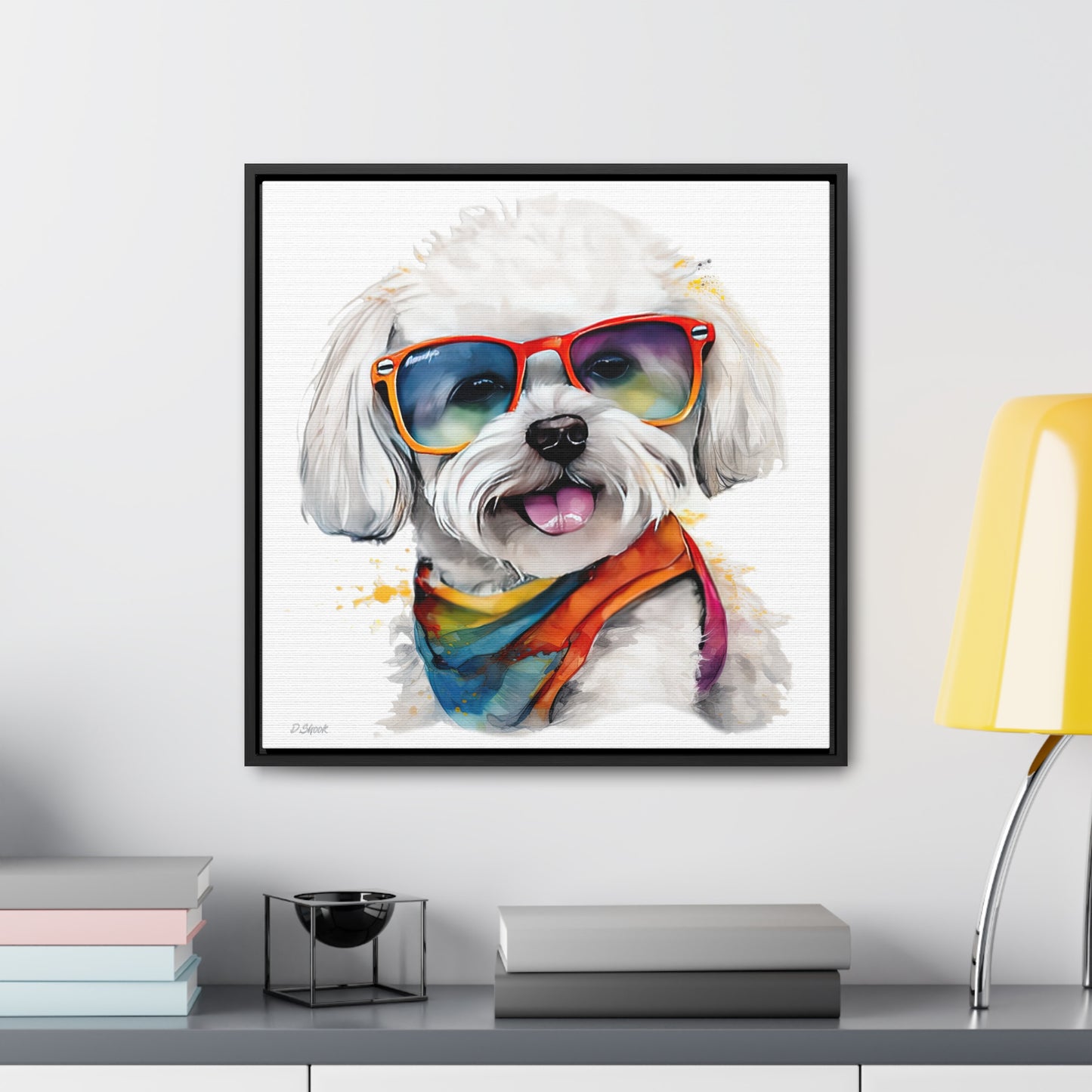 Bichon Frise 5 Gallery Canvas Wraps, Square Frame