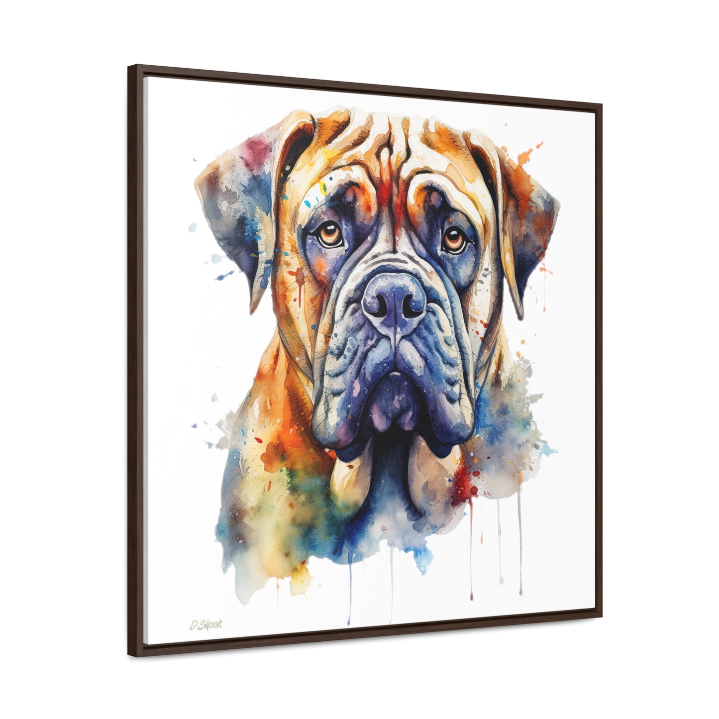 Bullmastiff 3 Gallery Canvas Wraps, Square Frame