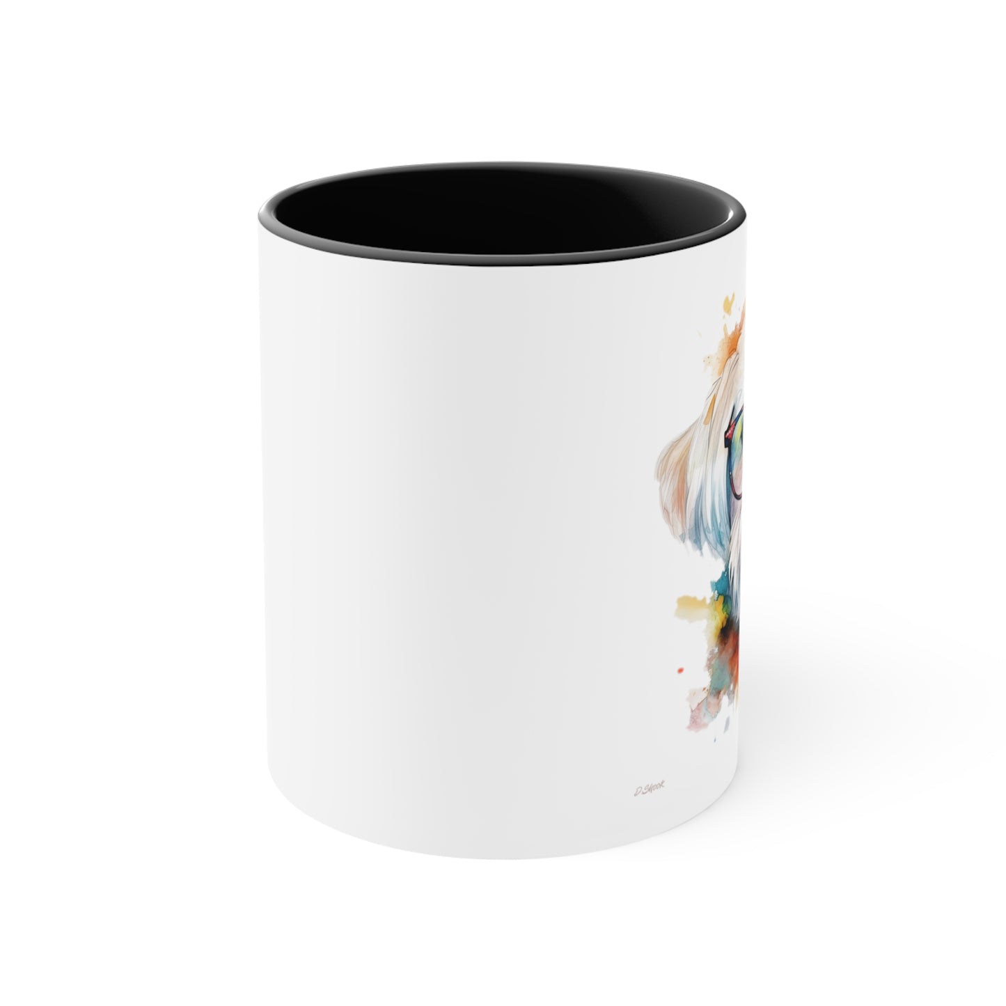 Maltese Dog 5 Accent Mugs