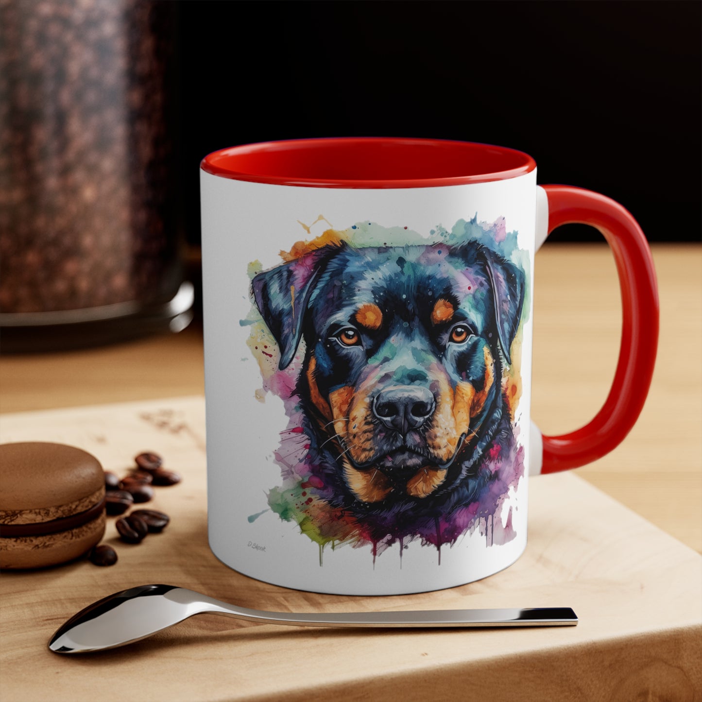 Rottweiler 2 Accent Mugs