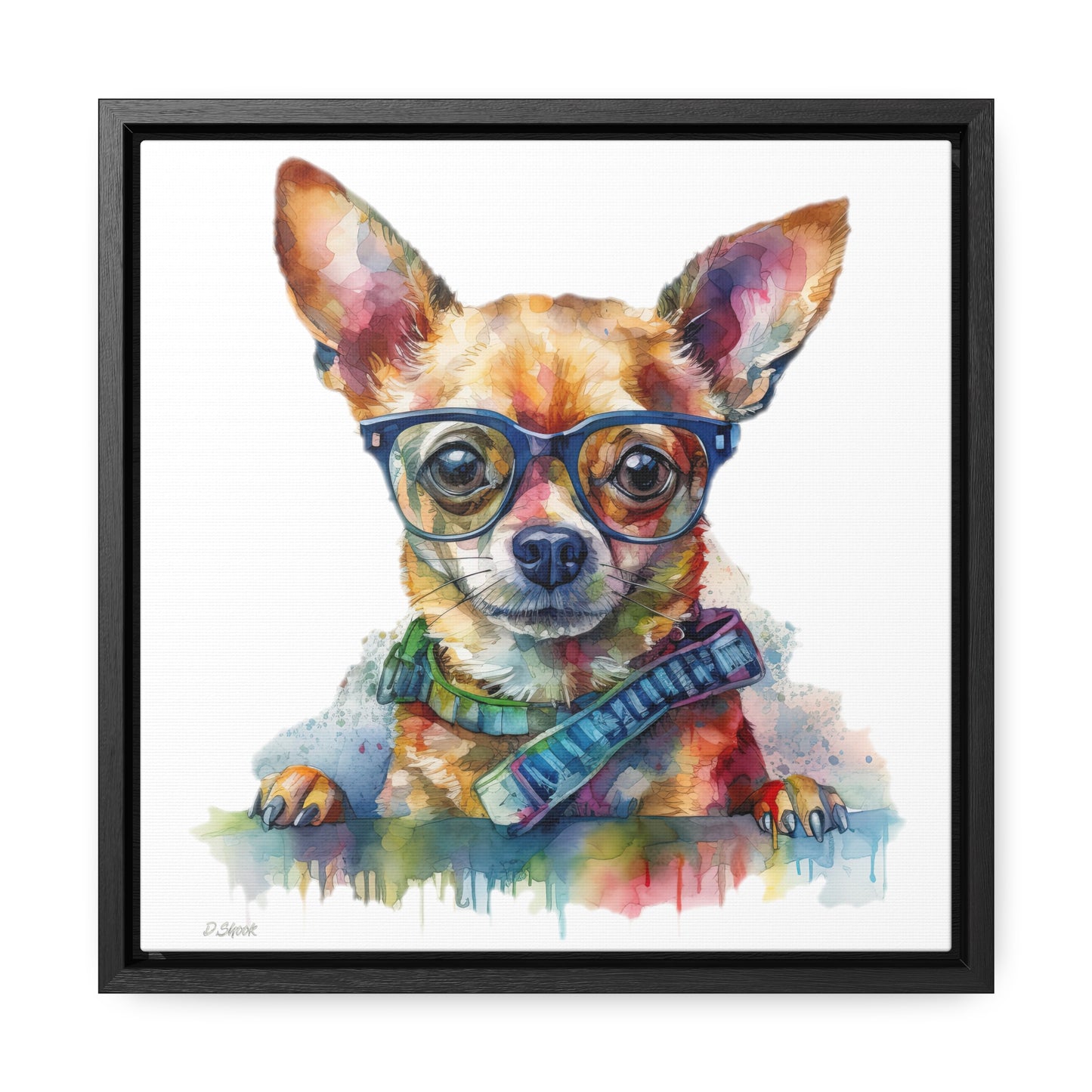 Chihuahua 4 Gallery Canvas Wraps, Square Frame