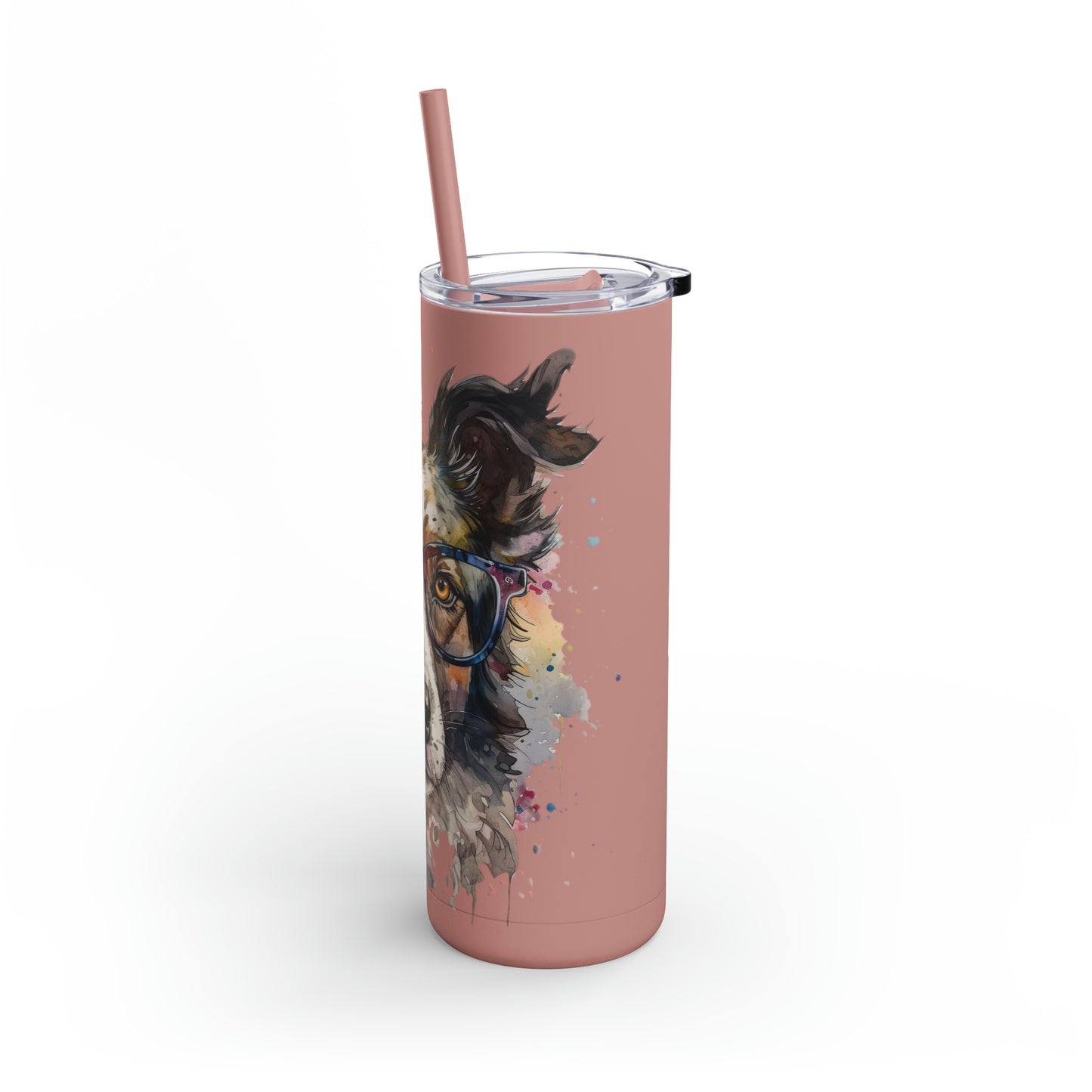 Border Collie 7 Maars Maker Skinny Matte Tumbler, 20oz