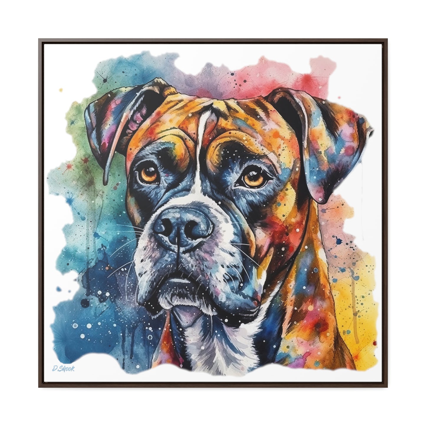 Boxer 3 Gallery Canvas Wraps, Square Frame