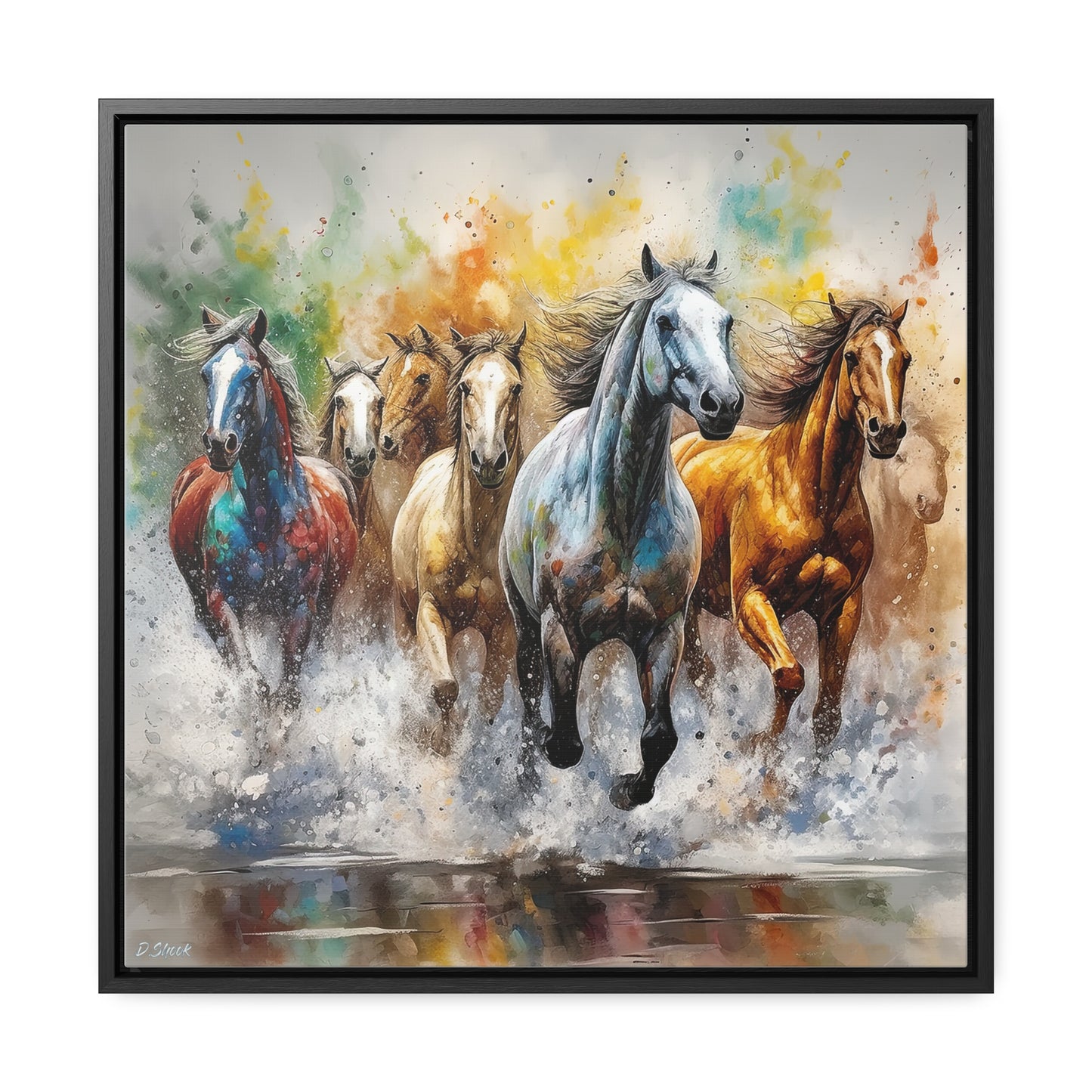 Horse Rescue 16 Gallery Canvas Wraps, Square Frame