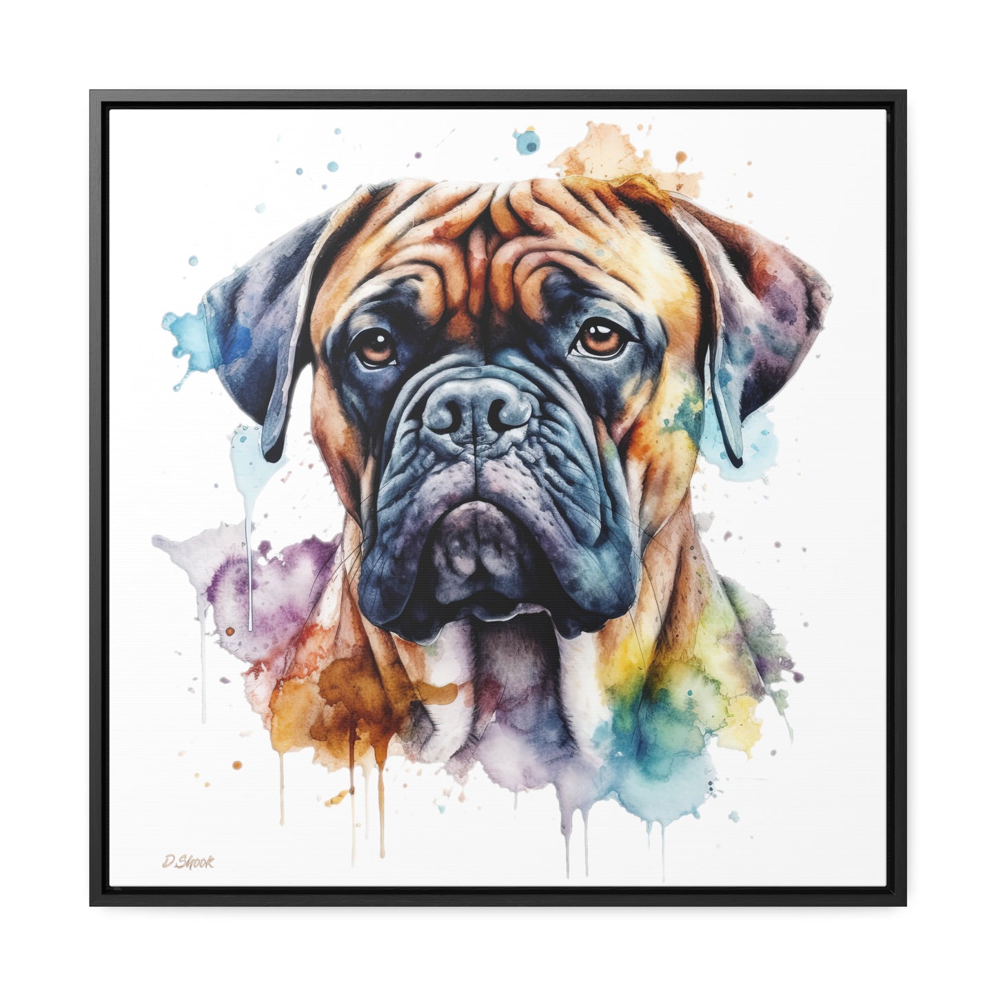 Bullmastiff 1 Gallery Canvas Wraps, Square Frame