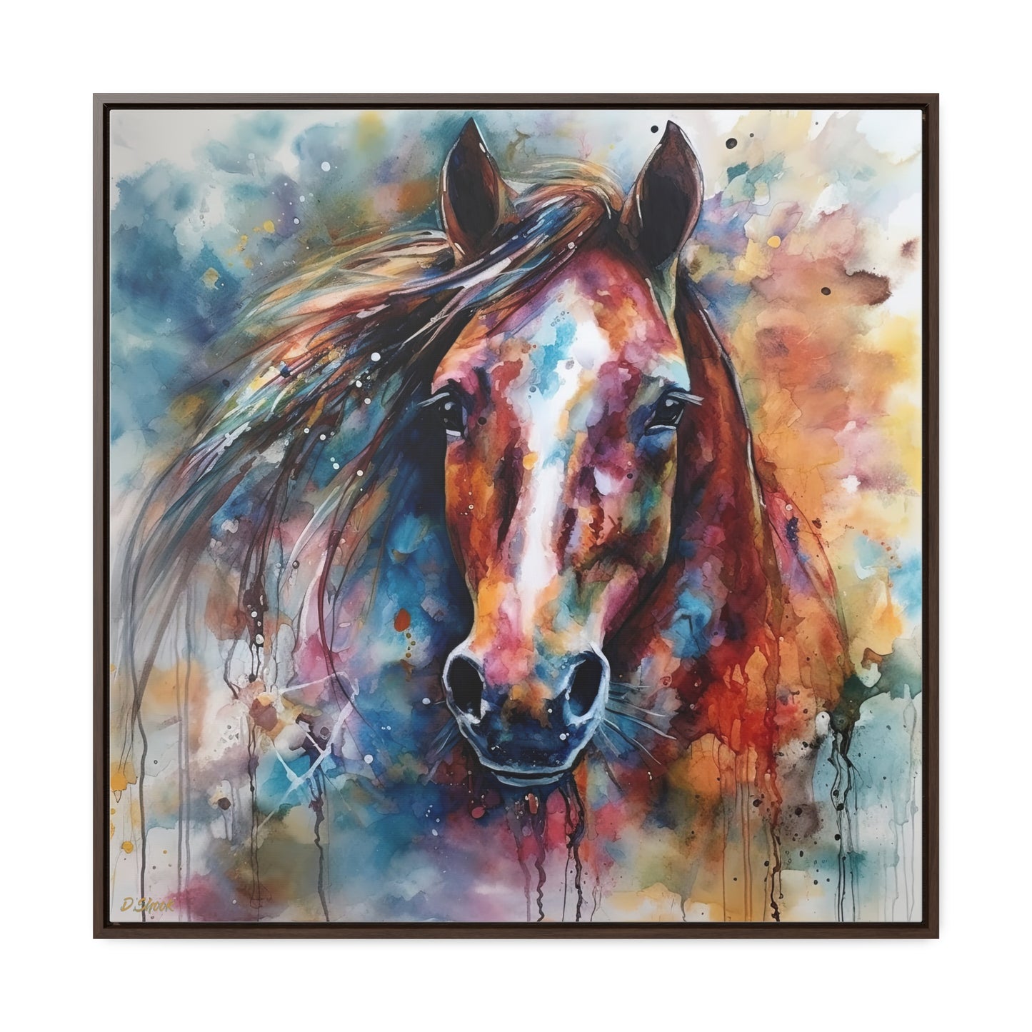 Horse Rescue 11 Gallery Canvas Wraps, Square Frame