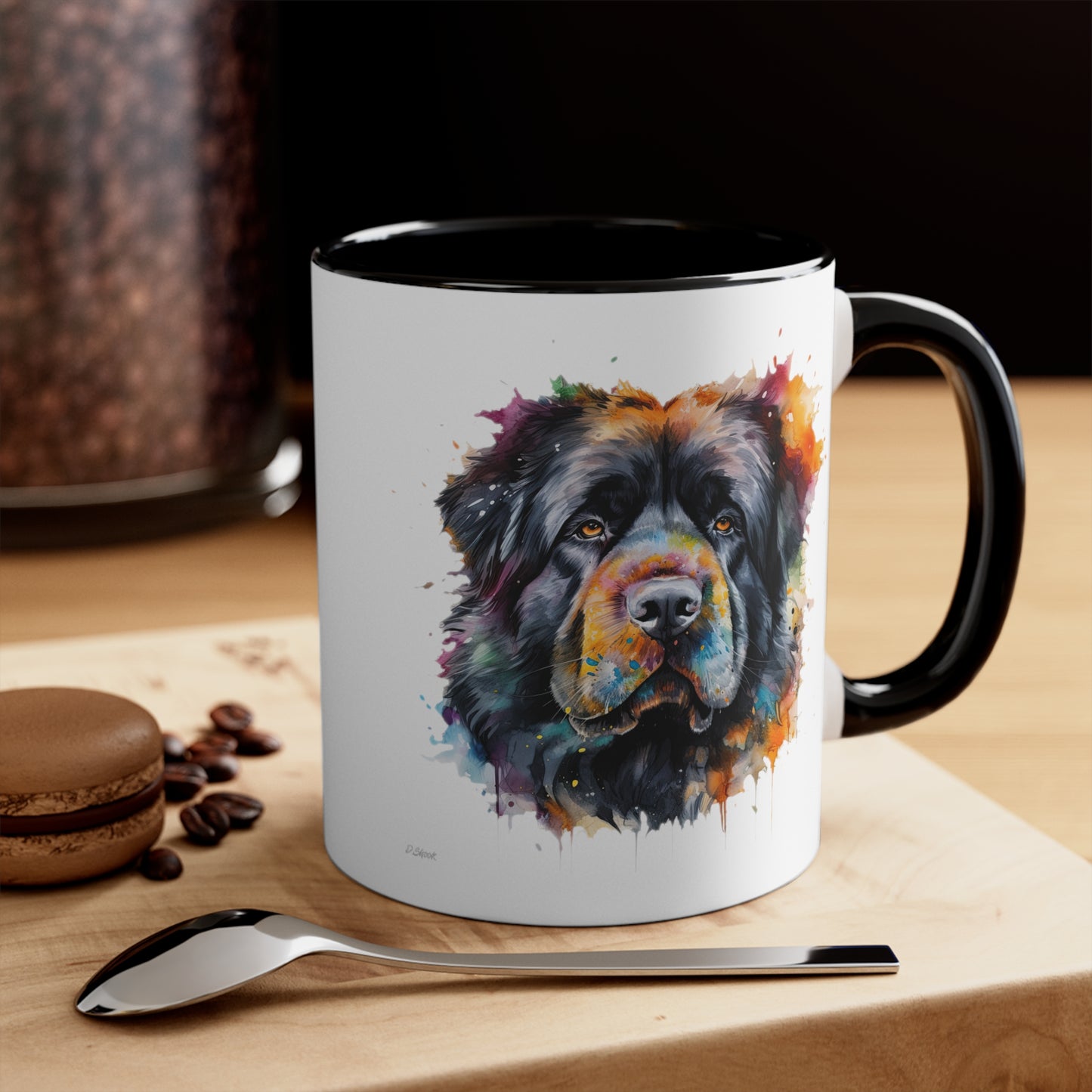 Newfoundland Dog 2 Accent Mugs