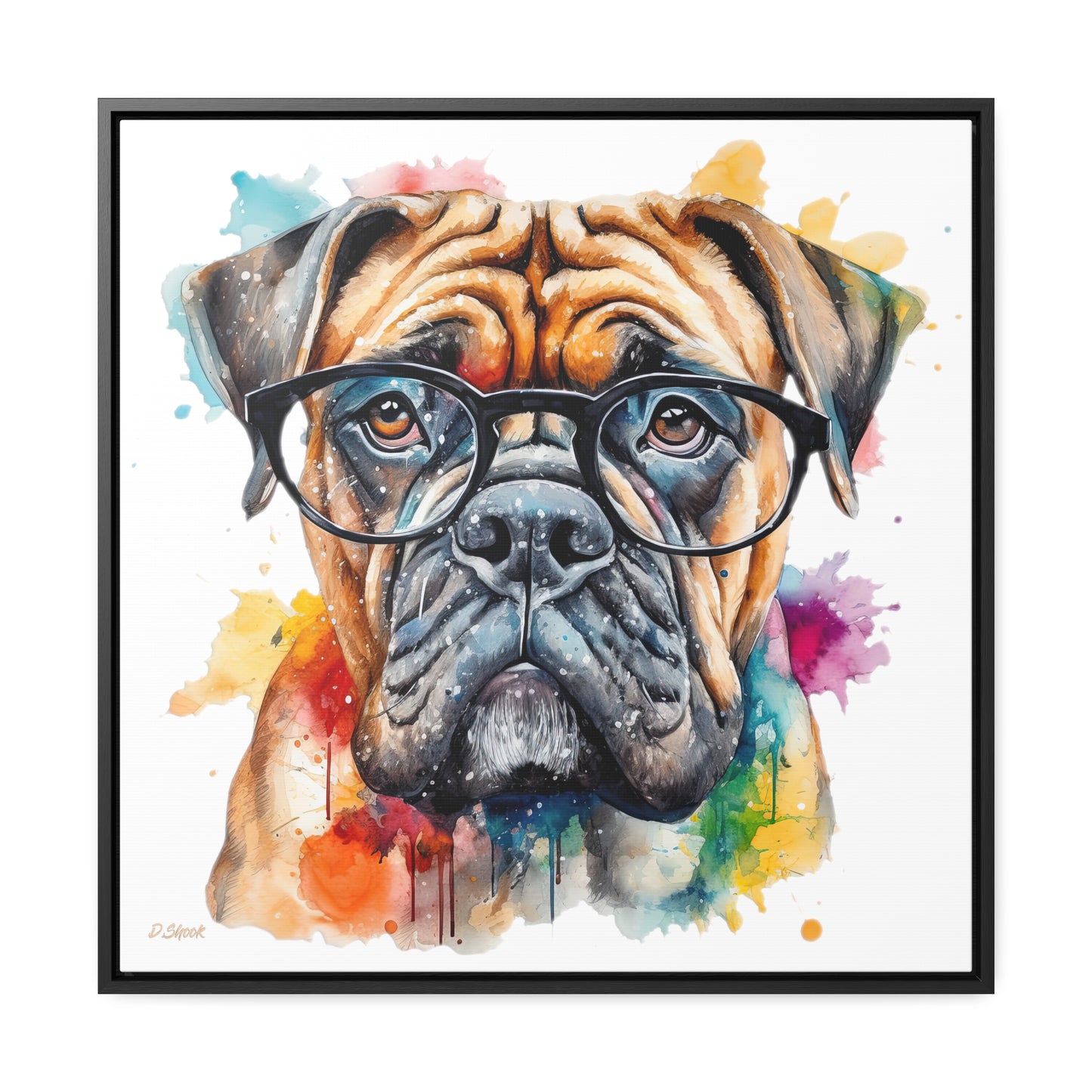 Bullmastiff 6 Gallery Canvas Wraps, Square Frame