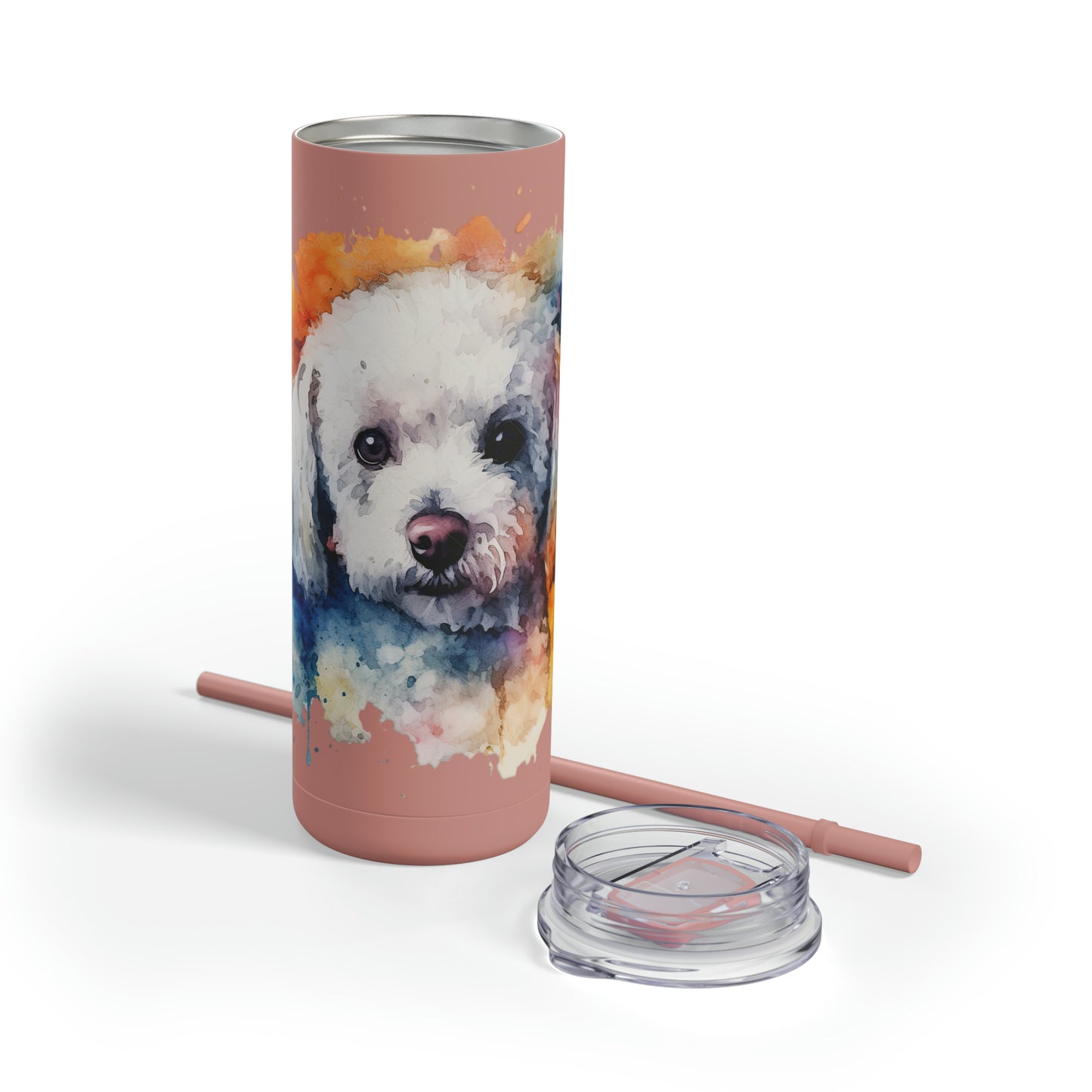 Bichon Frise 3 Maars Maker Skinny Matte Tumbler, 20oz