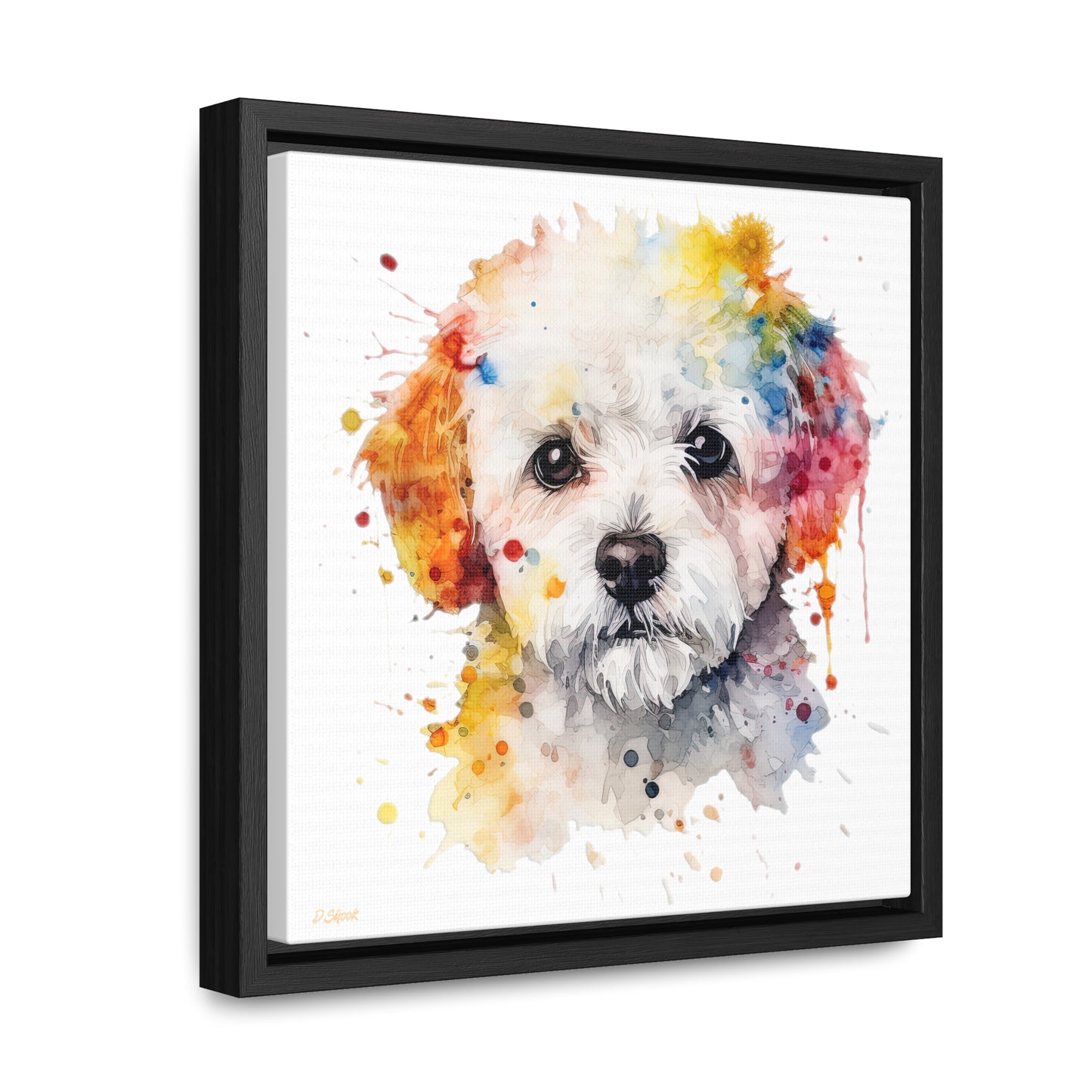 Bichon Frise 2 Gallery Canvas Wraps, Square Frame