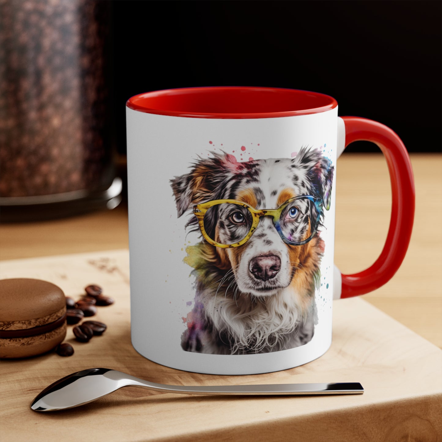 Australian Shepherd 4 Accent Mugs
